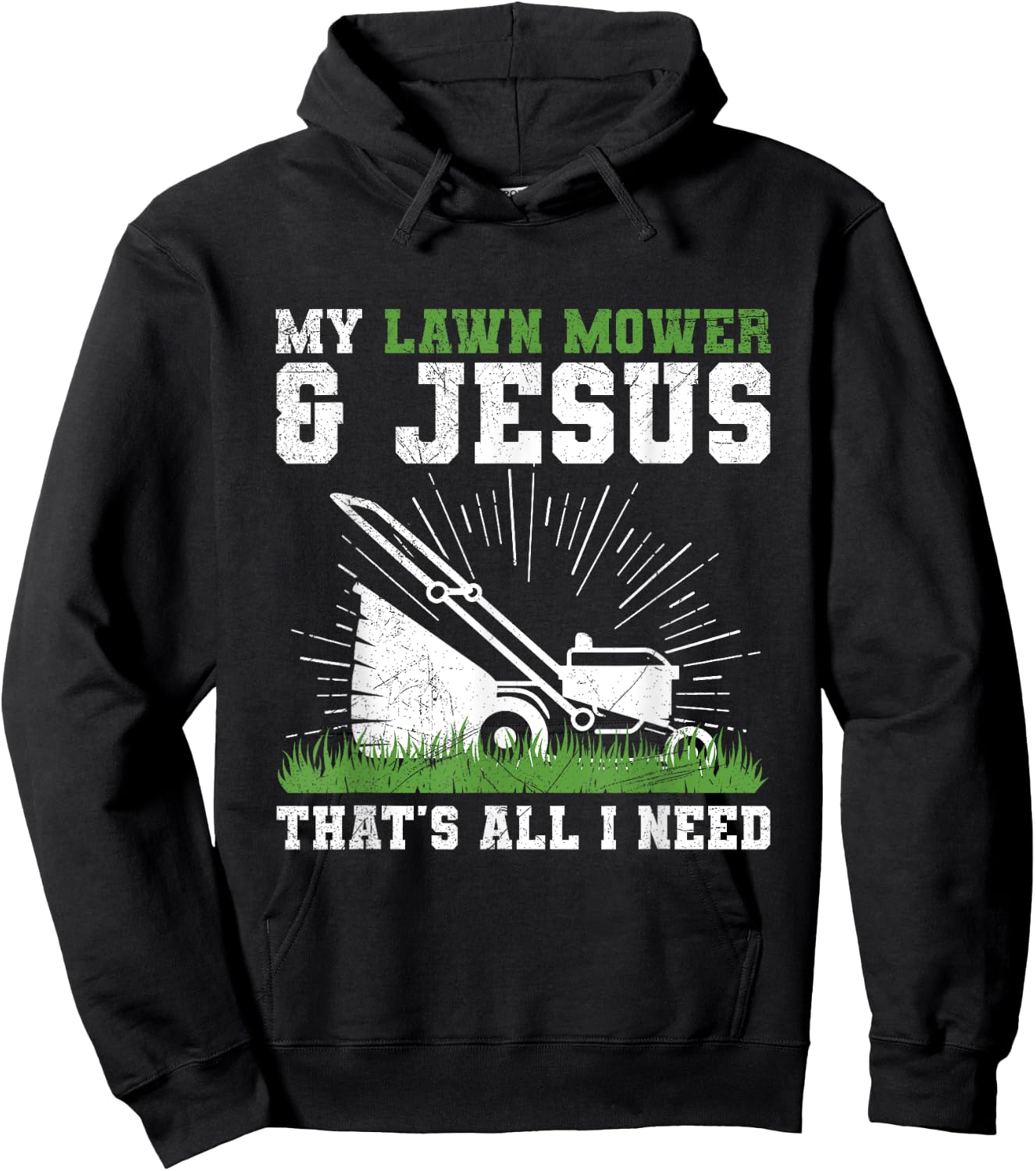 Garden Lawn Mowing Design for a Lawn Caretaker Hoodie - Hoodie | Black