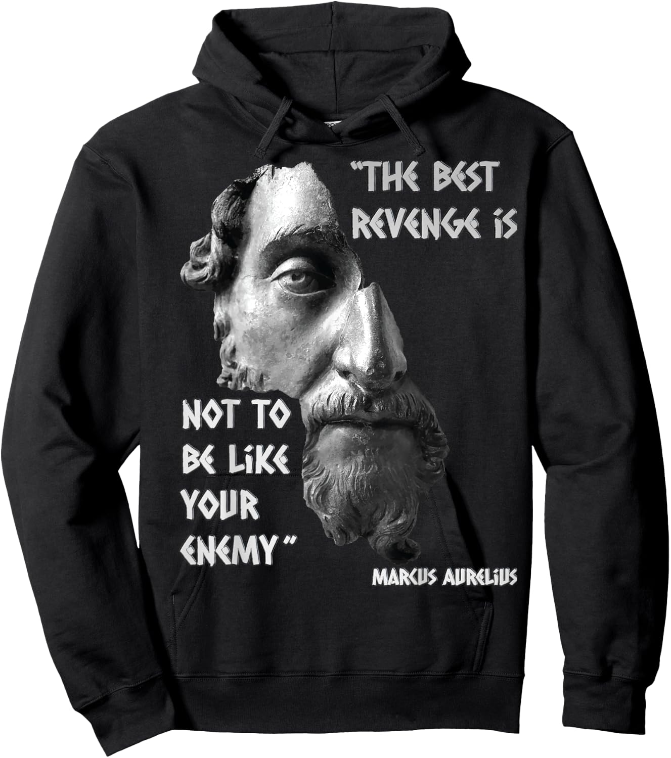 Marcus Aurelius Stoic Wisdom Best Revenge Quote Hoodie - Hoodie | Black
