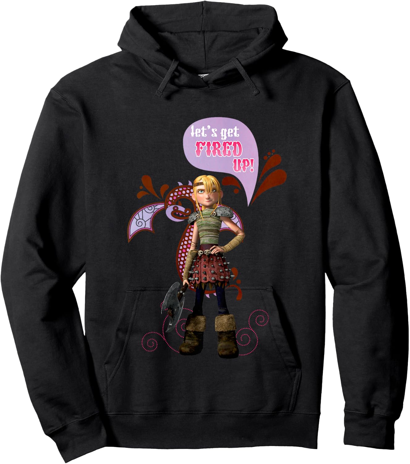 DreamWorks' Dragons: Let's Get Fired Up! Astrid Hoodie - Hoodie | Black