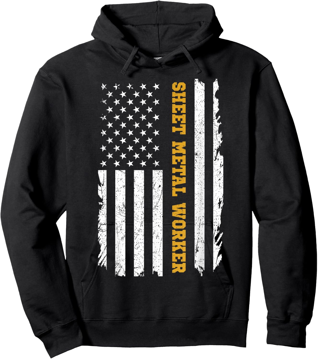 Sheet Metal Workers US Flag Hoodie - Hoodie | Black