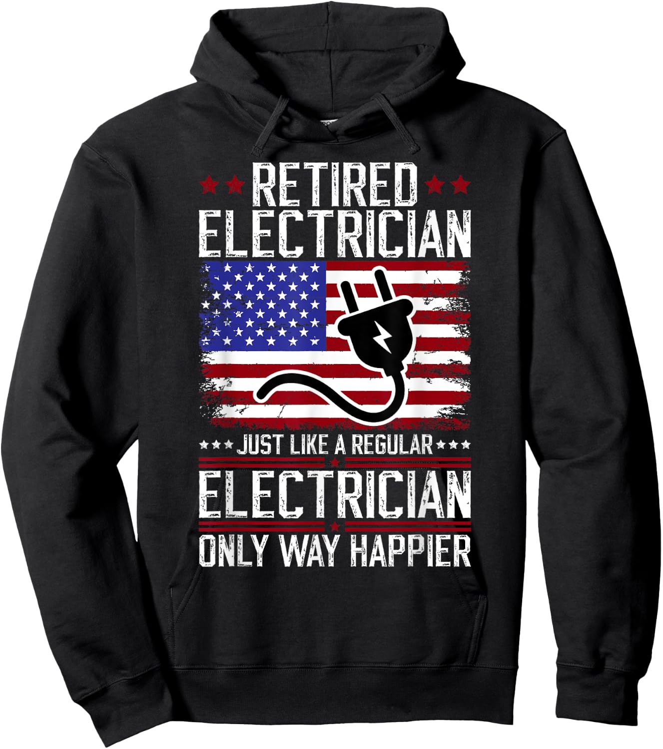Funny Retired Electrician Retirement Electrician Retirement Hoodie - Hoodie | Black