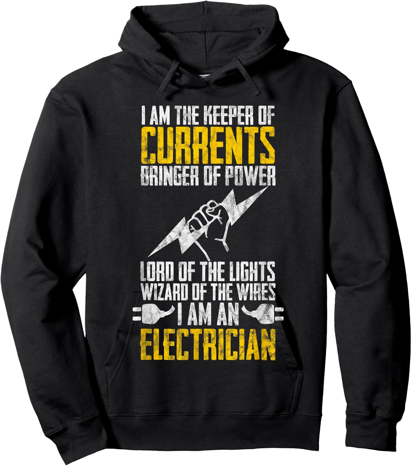 I Am Keeper Of Currents Electrician Electrical Hoodie - Hoodie | Black