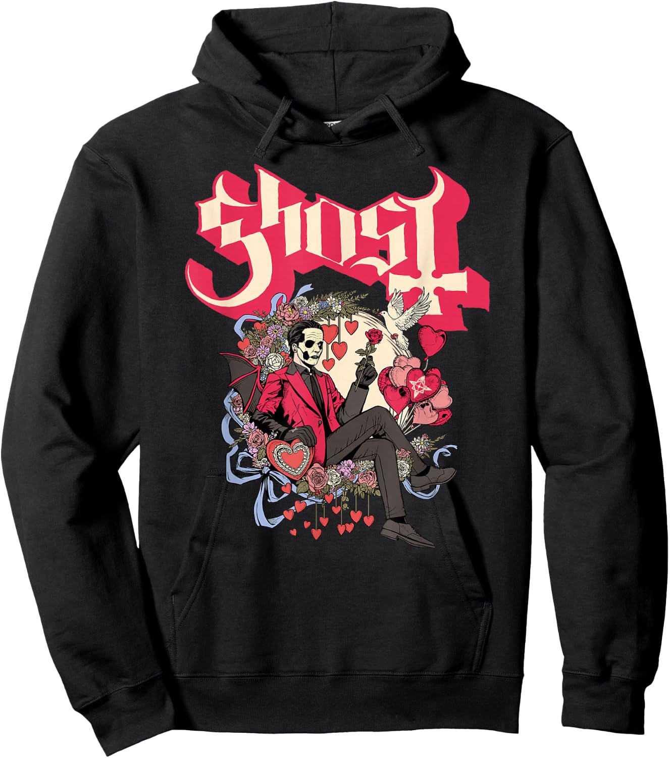 Ghost - Papa Cupid Valentine's Day Hoodie - Hoodie | Black