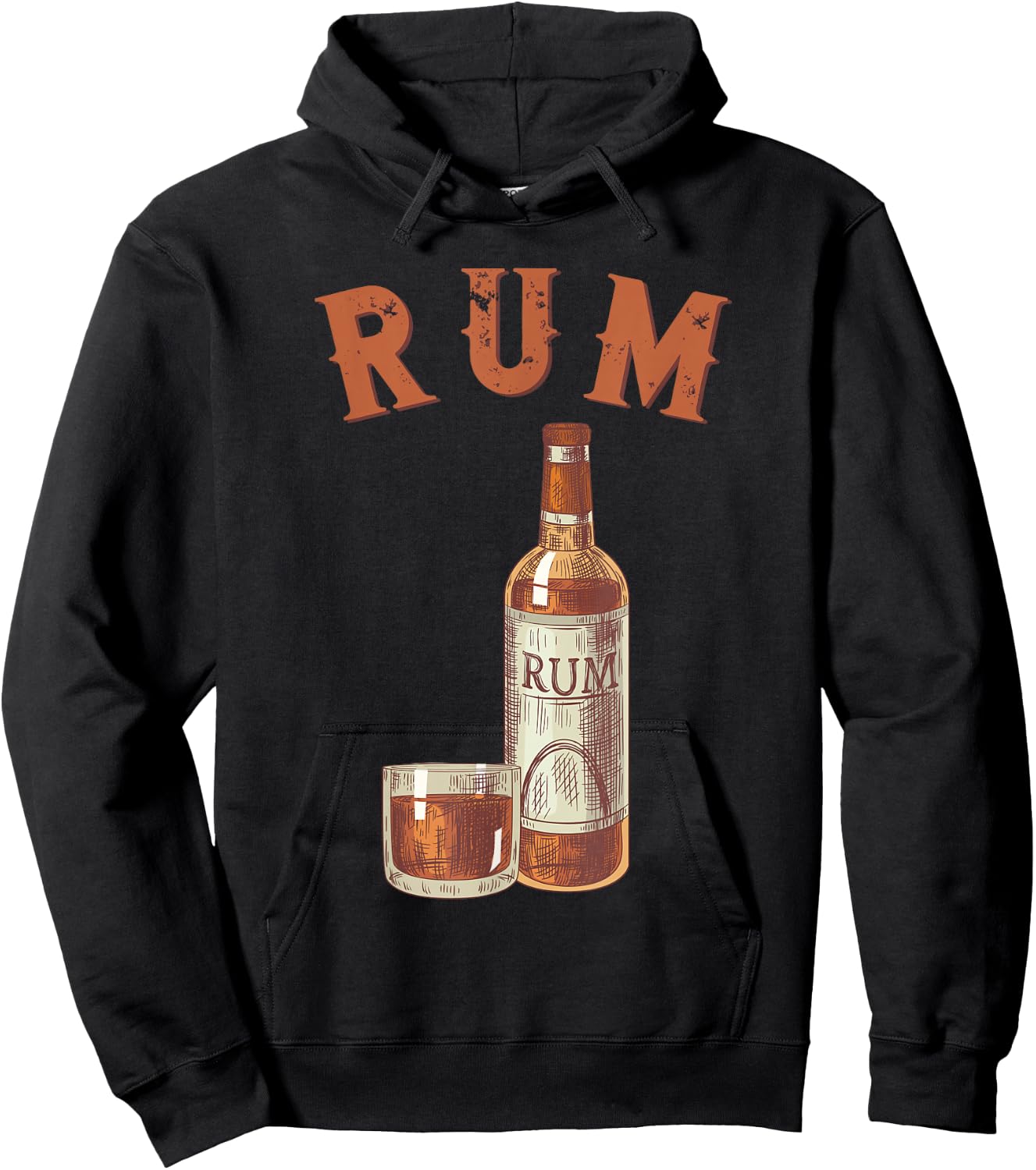 Rum Pirate's Favorite Drink Alcoholic Beverage Rum Hoodie - Hoodie | Black