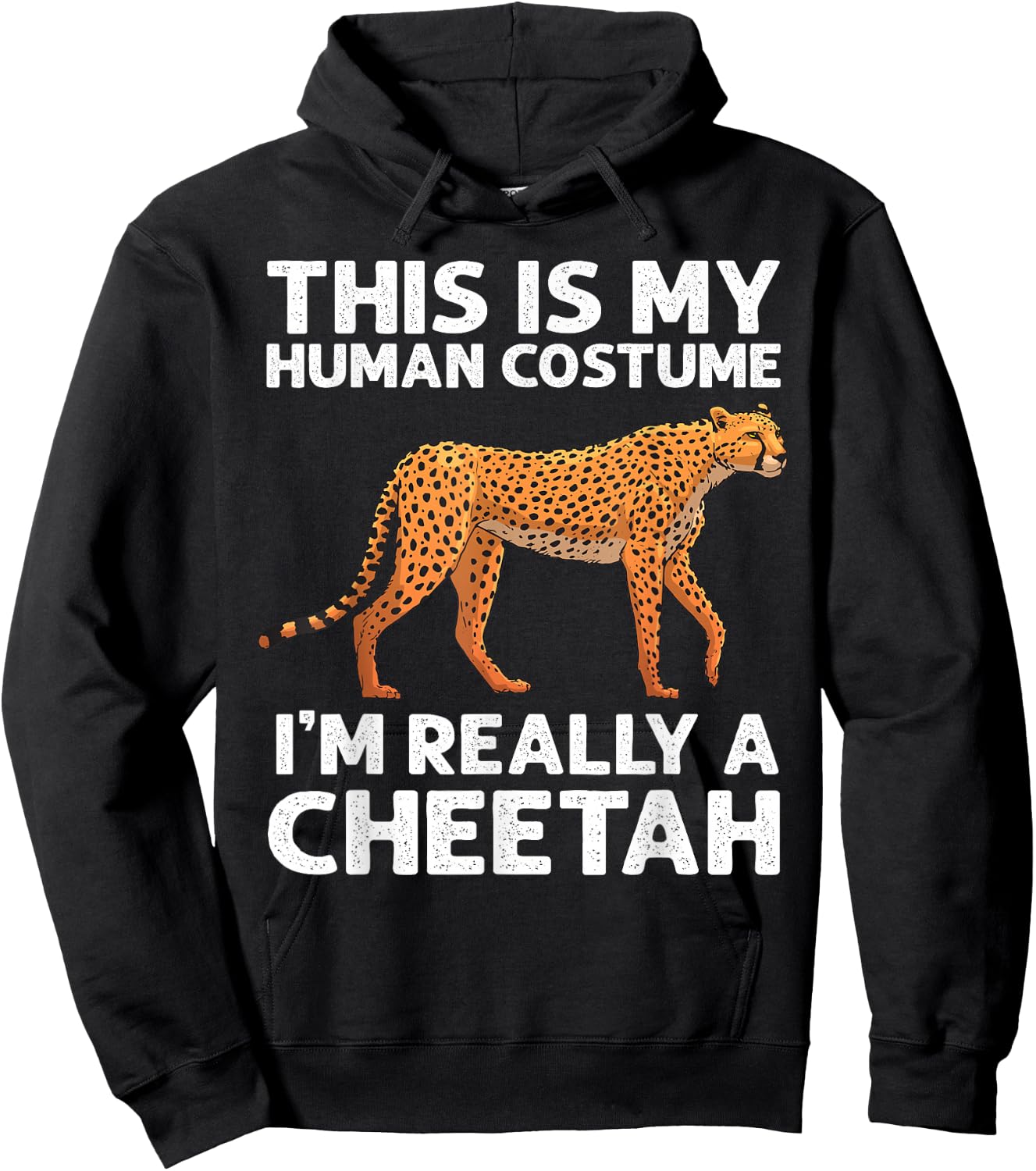 Funny Cheetah Design for Boys Girls Leopard Safari Wildlife Hoodie - Hoodie | Black