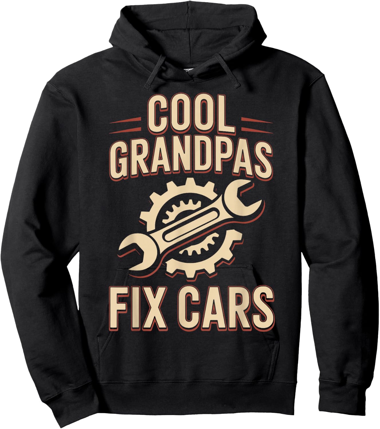 Cool Grandpas Fix Cars Funny Car Mechanic Hoodie - Hoodie | Black