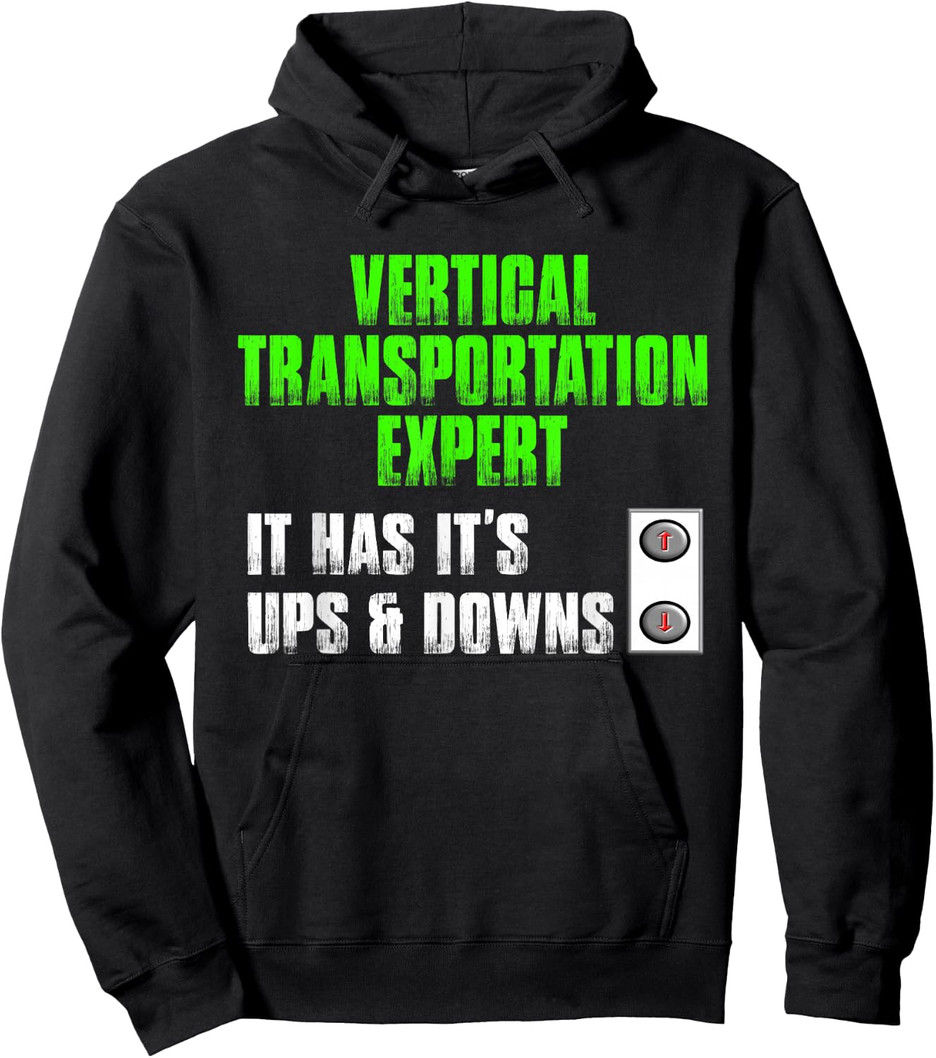 Elevator Mechanic Funny Repair Elevator Technician Hoodie - Hoodie | Black
