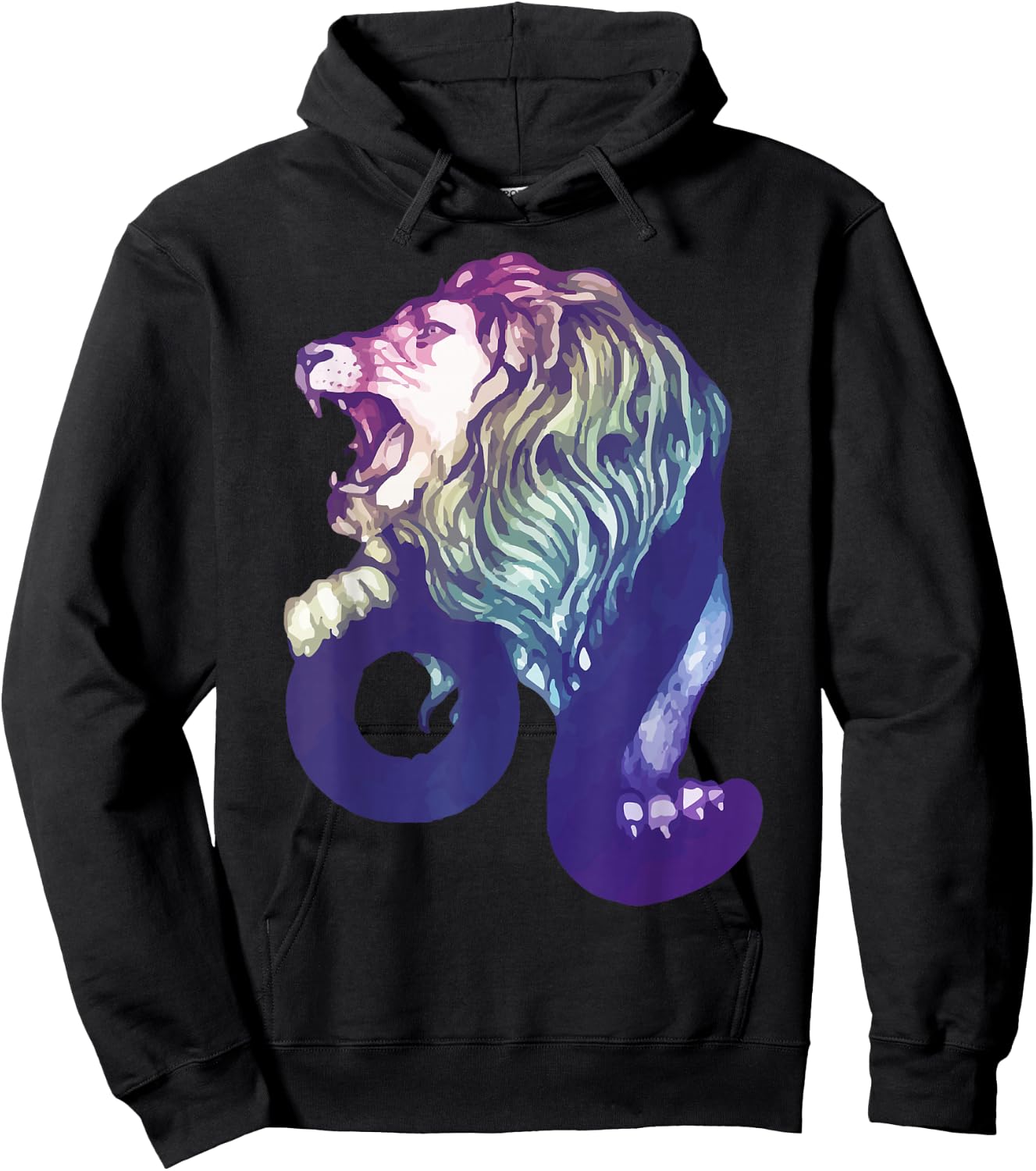 Lion Watercolour | Zodiac Sign Zodiac Sign Hoodie - Hoodie | Black