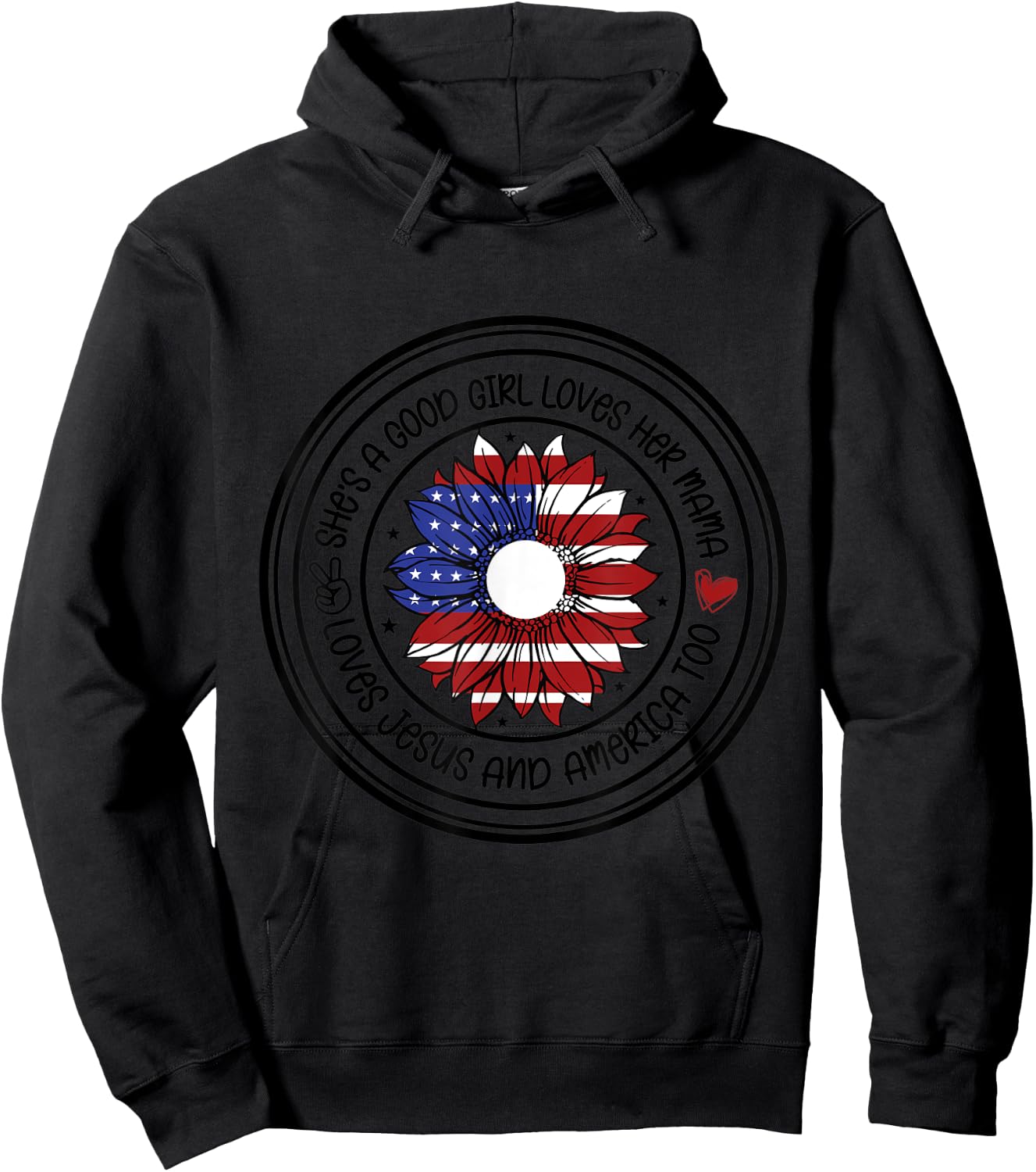 She's a Good Girl Loves her Mama Hoodie - Hoodie | Black