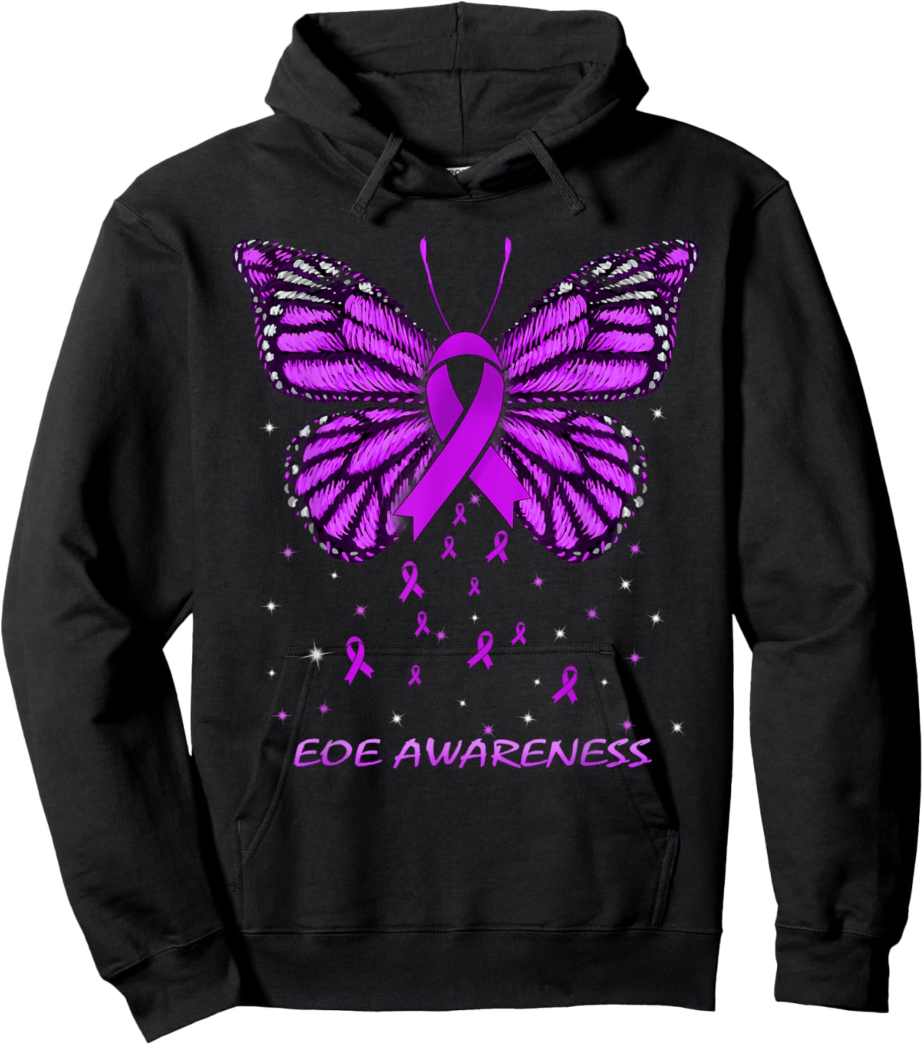 EOE Awareness Butterfly Hoodie - Hoodie | Black