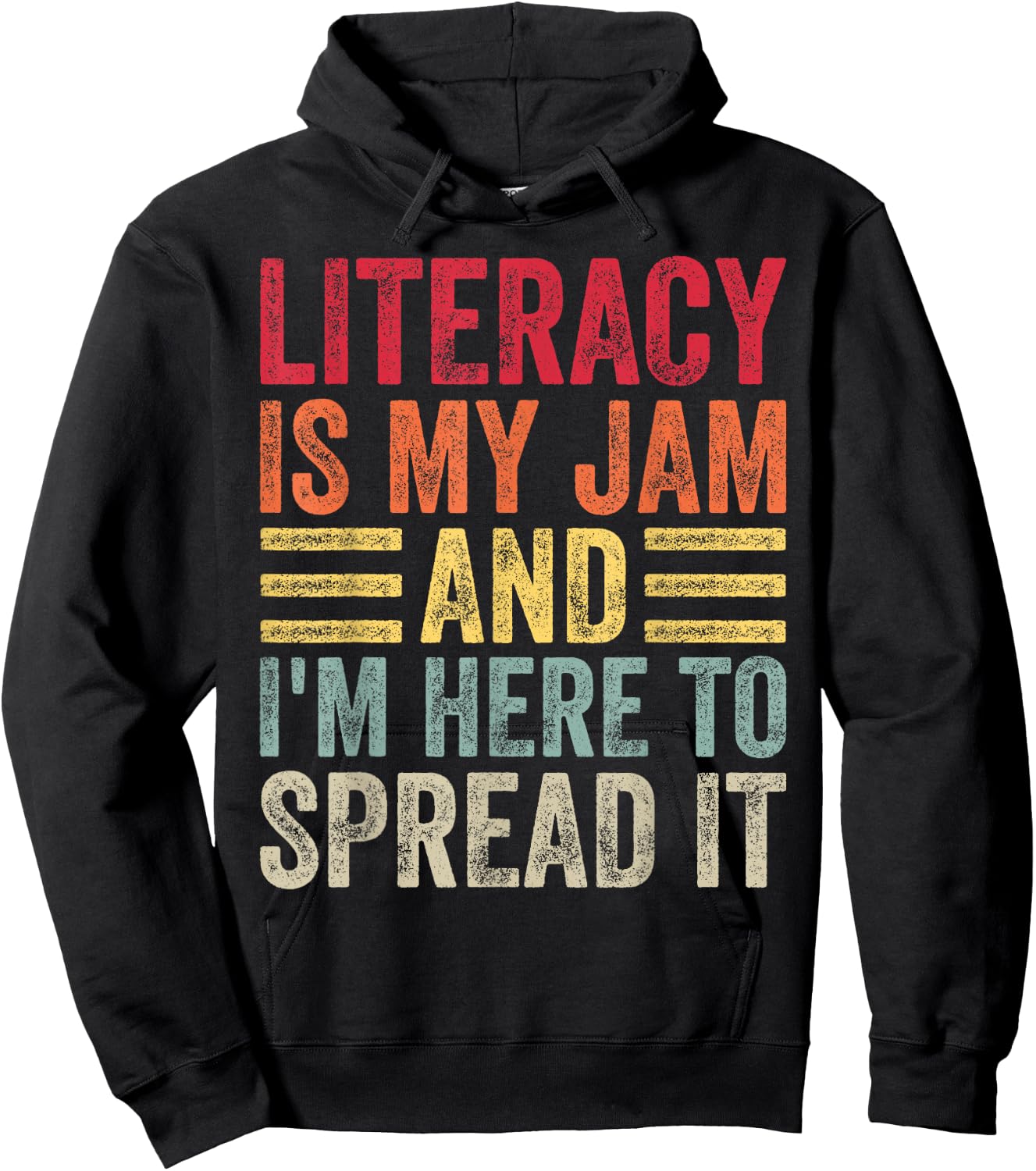 Literacy Is My Jam Book Lover Reading for Teacher Librarians Hoodie - Hoodie | Black