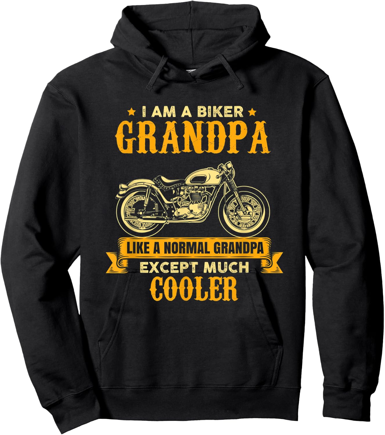 Funny Biker Grandpa Motorcycle Biking Hoodie - Hoodie | Black