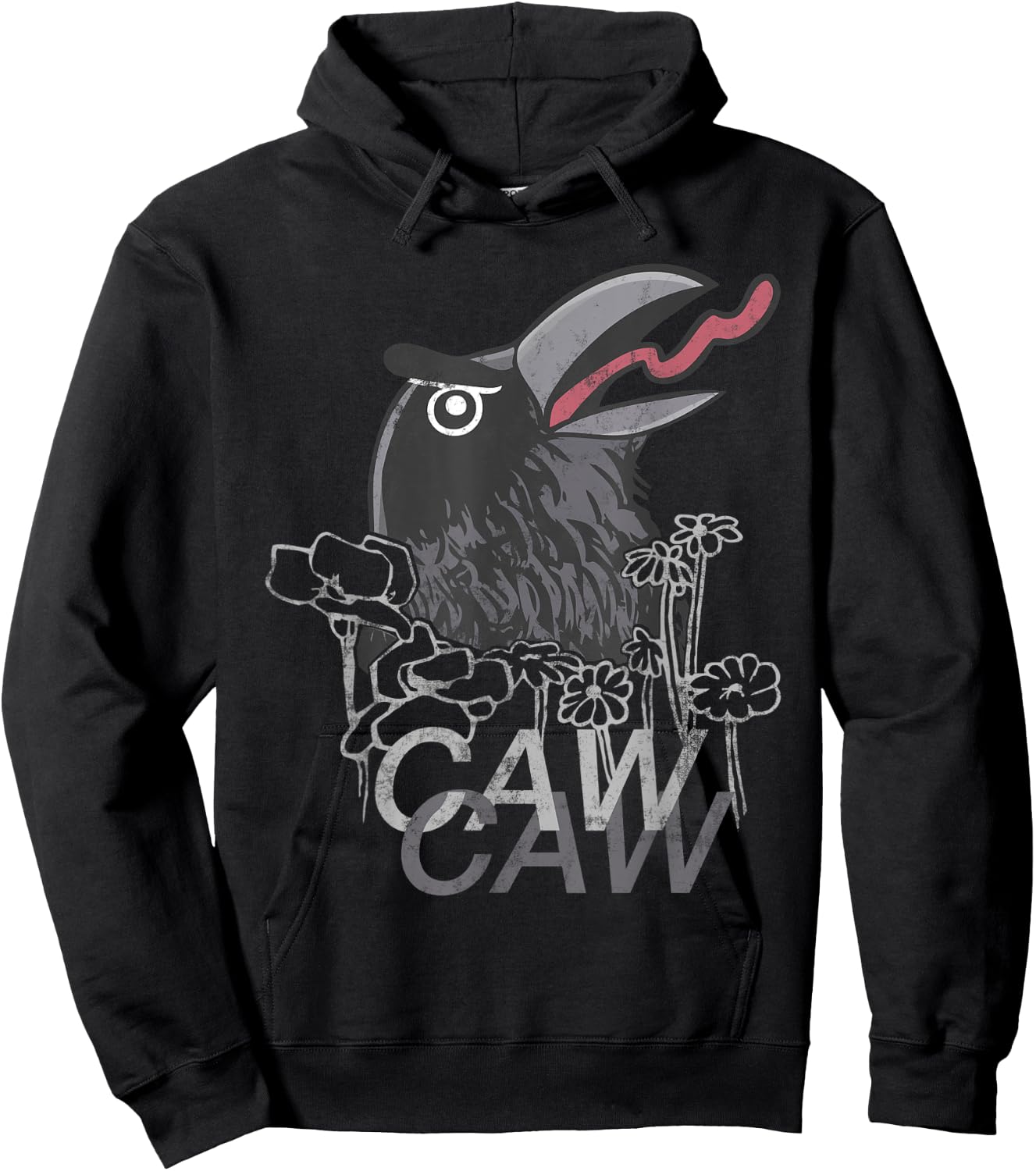Crow Caw Caw Hoodie - Hoodie | Black