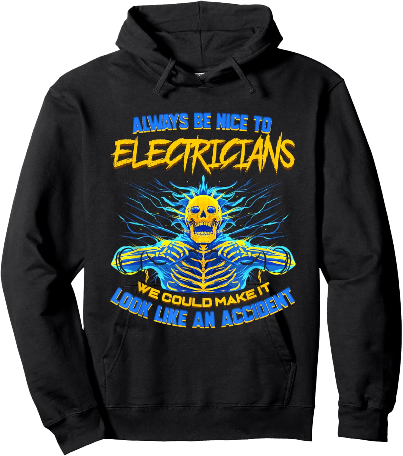 Electrician Funny for Electrical Engineer Electricity Hoodie - Hoodie | Black