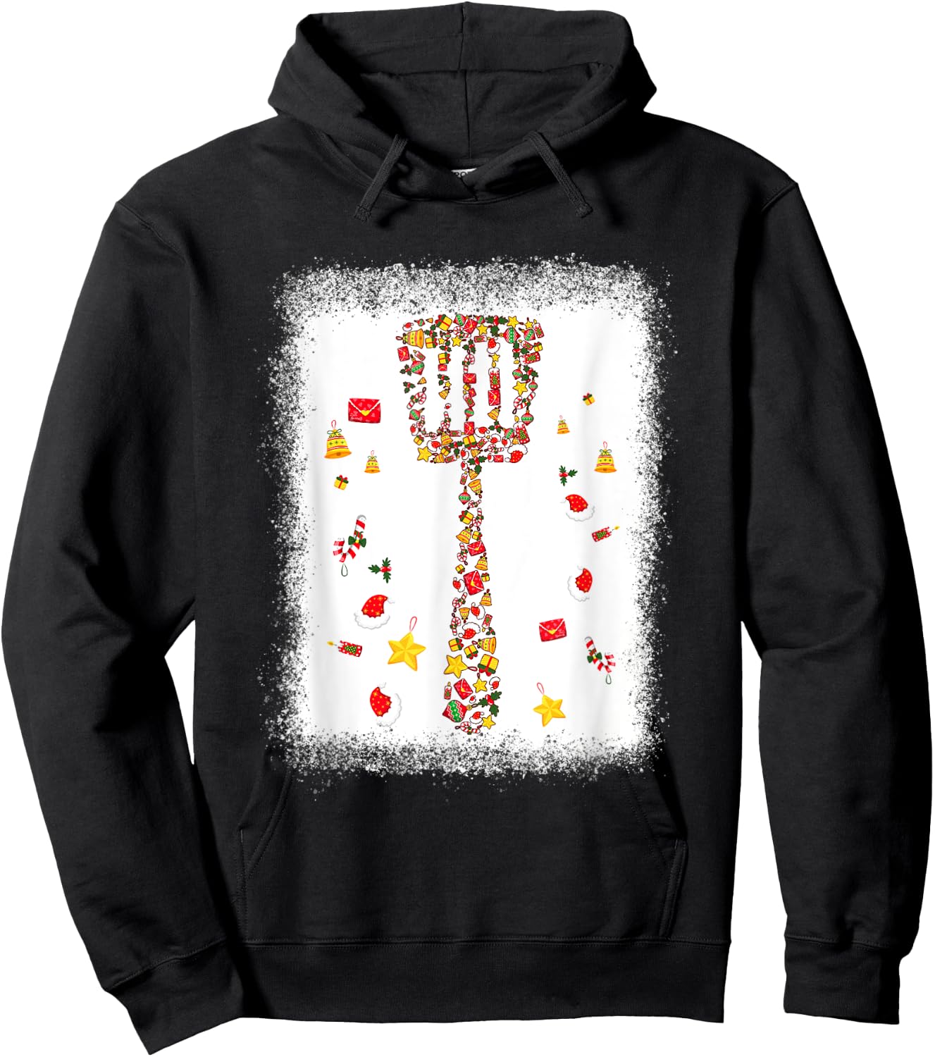 YXen Wooden Spatula Christmas Pajama Merry Xmas Cooking Mom Hoodie - Hoodie | Black