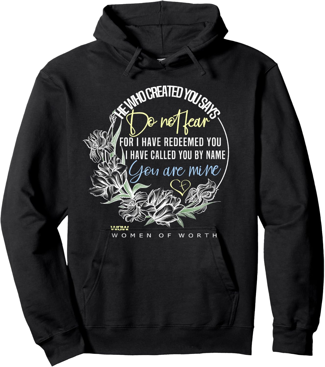 Isaiah 43:1 Bible Verse Do Not Fear Hoodie - Hoodie | Black
