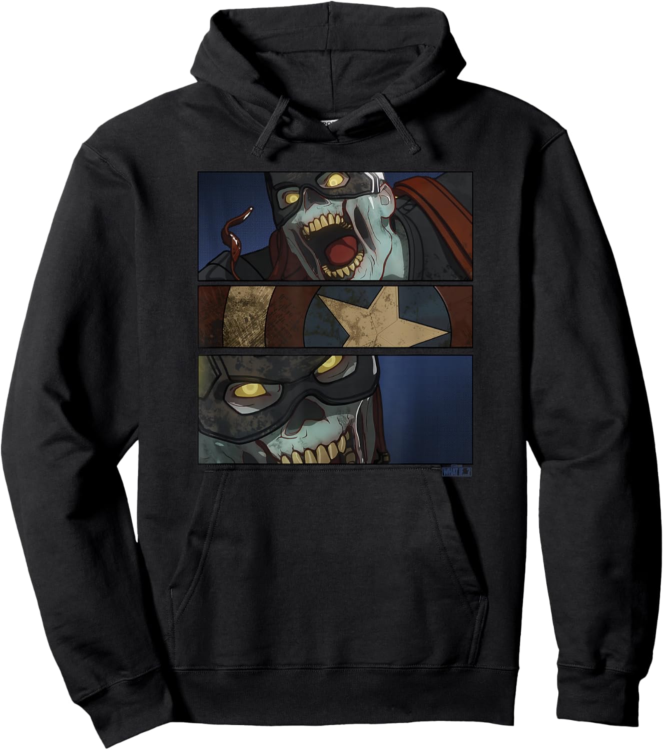 Marvel What If Zombie Captain America Panels Hoodie - Hoodie | Black