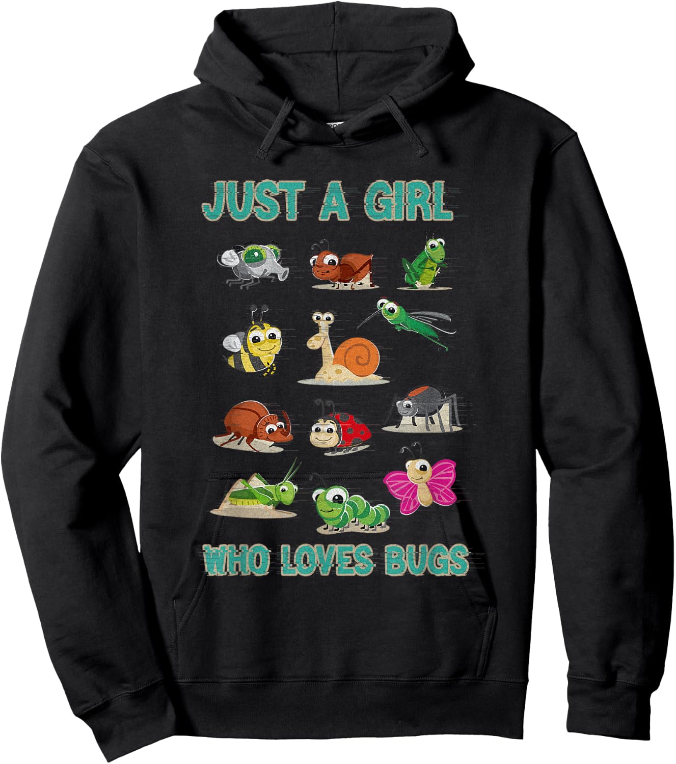 Just A Girl Who Loves Bugs For Insect Lover Designs Hoodie - Hoodie | Black