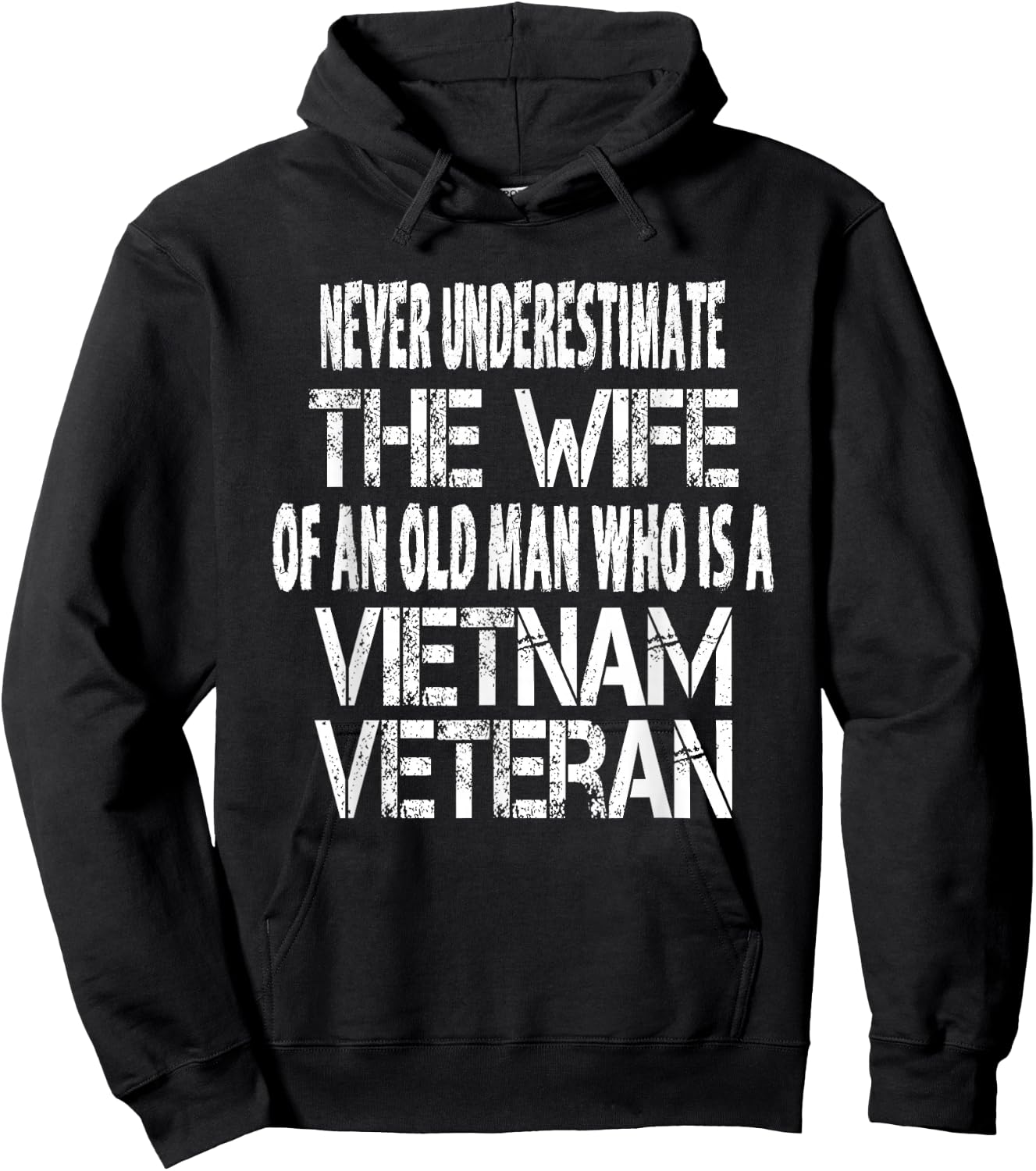 Vintage Vietnam Veteran Wife Gift - Spouse of Vietnam Vet Hoodie - Hoodie | Black