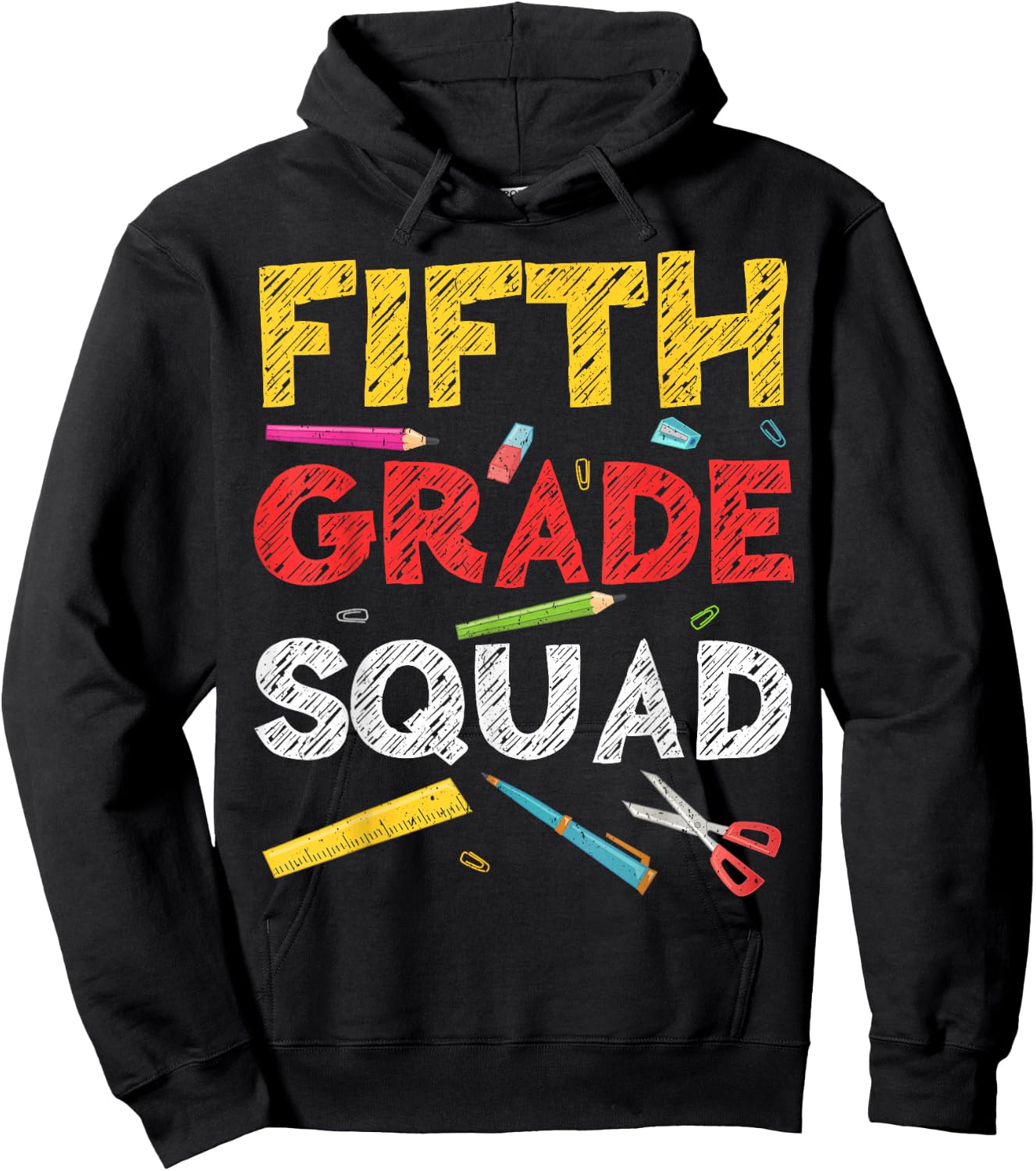 Fifth Grade Squad Shirt 5th Grade Boy Girl Student Teacher Hoodie - Hoodie | Black