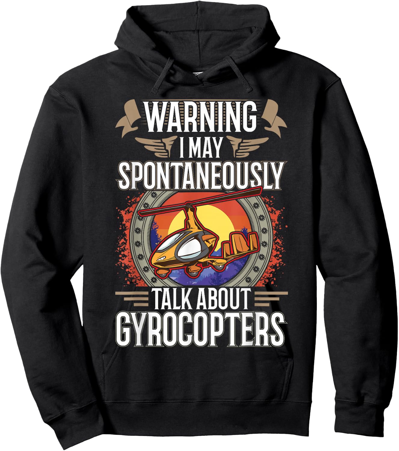 Gyrocopter Autogyro Gyrocopter Hoodie - Hoodie | Black