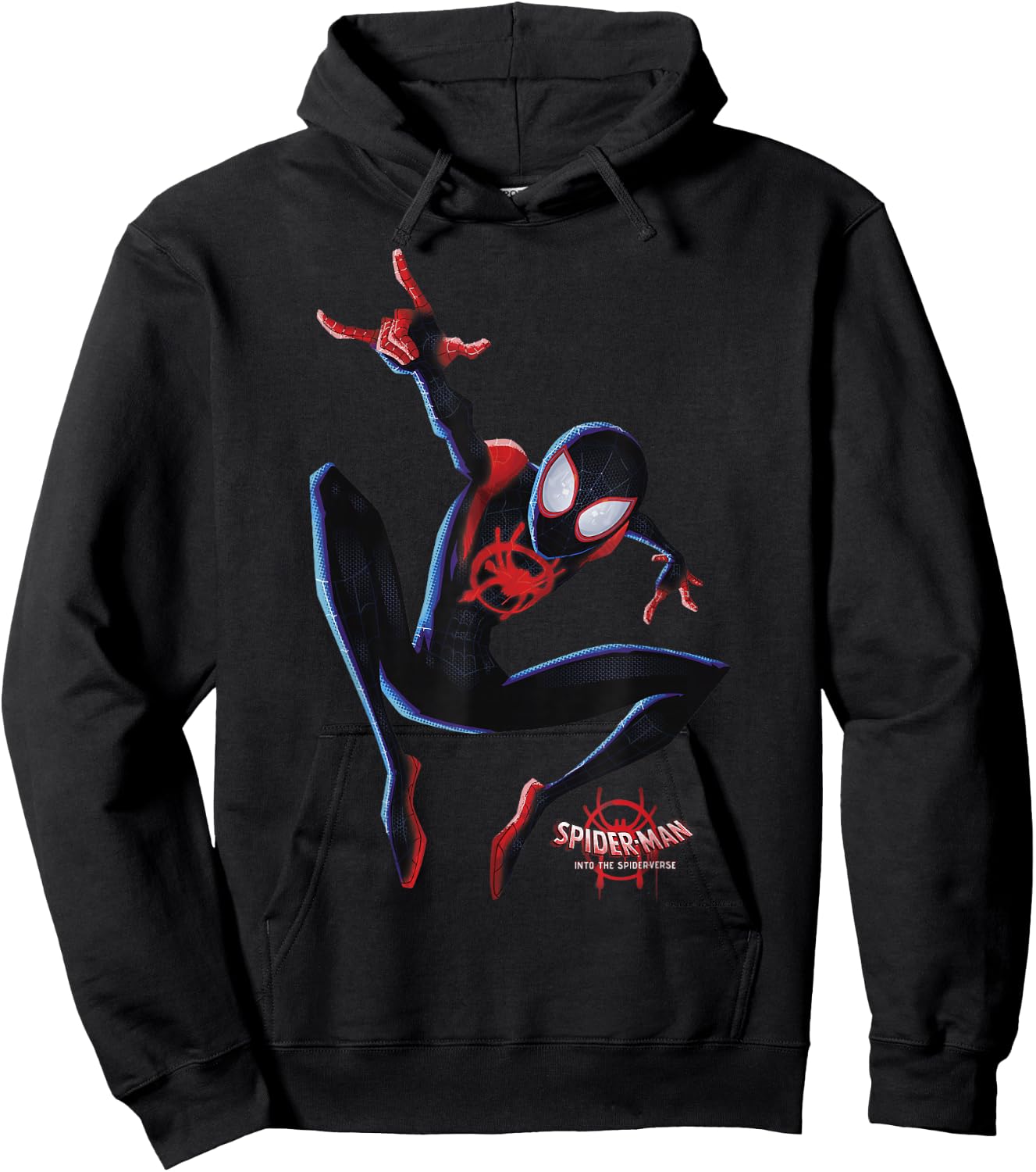 Marvel Spider-Man Spiderverse Miles Morales Graphic Hoodie - Hoodie | Black