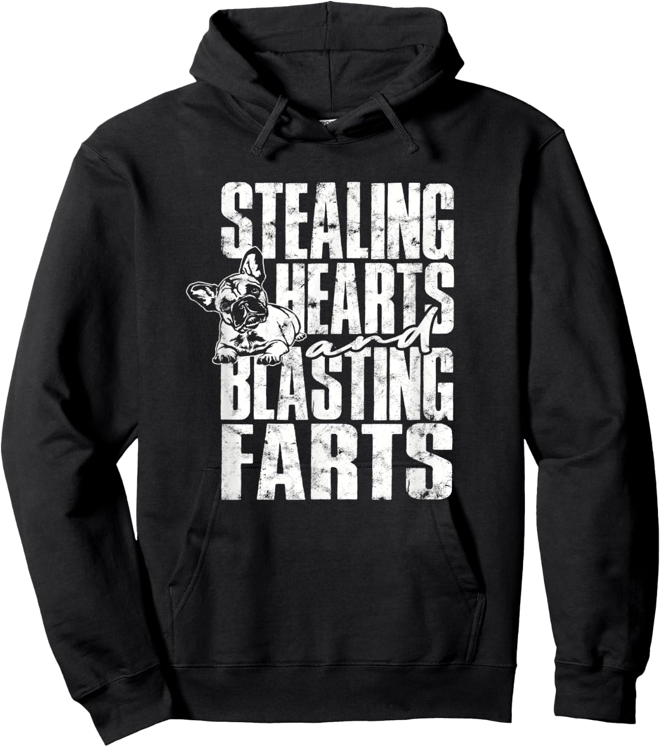 Stealing hearts and blasting farts - cute dog Men Women Hoodie - Hoodie | Black