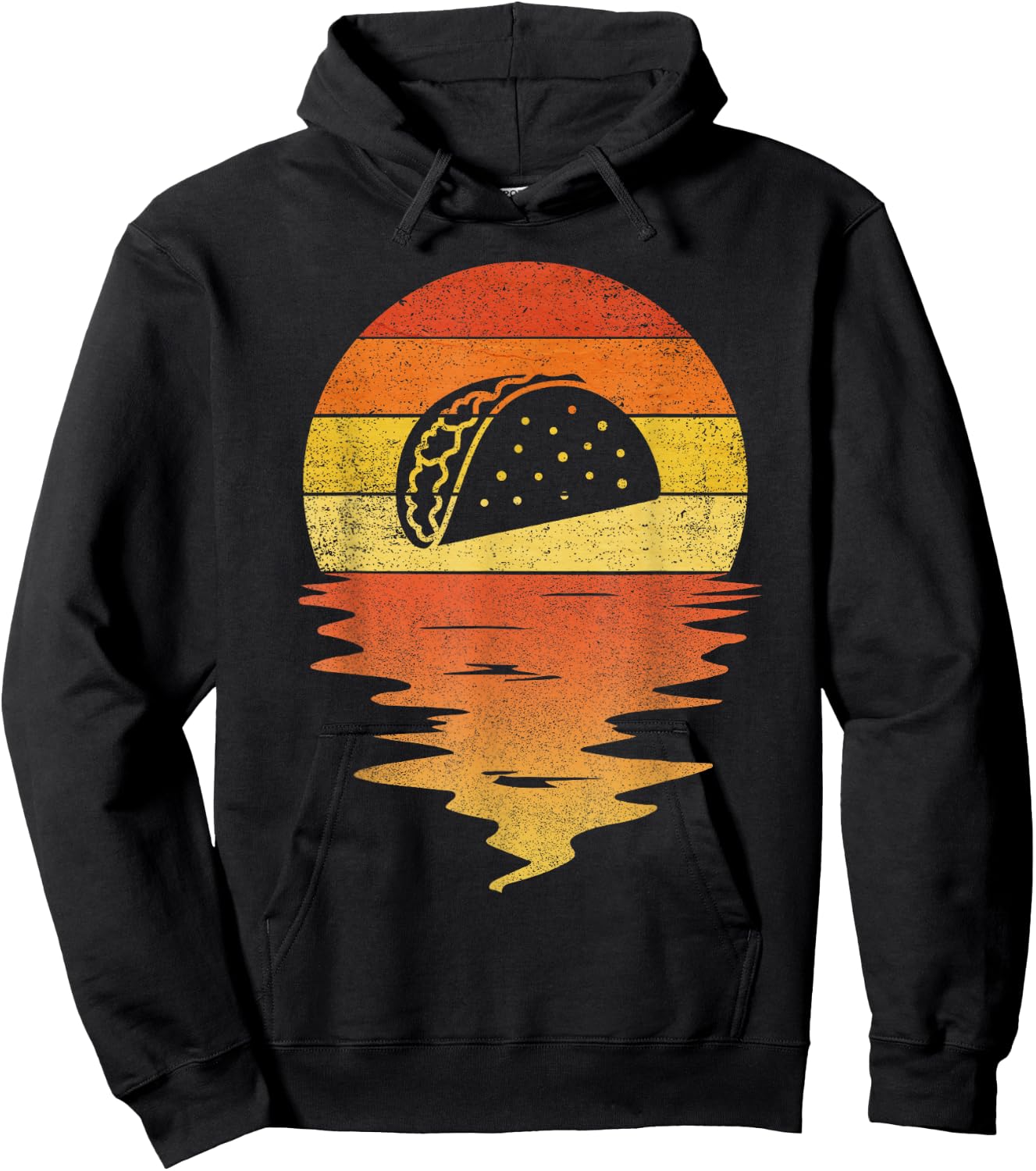 Taco shirt retro sunset 70s vintage Tacos Hoodie - Hoodie | Black