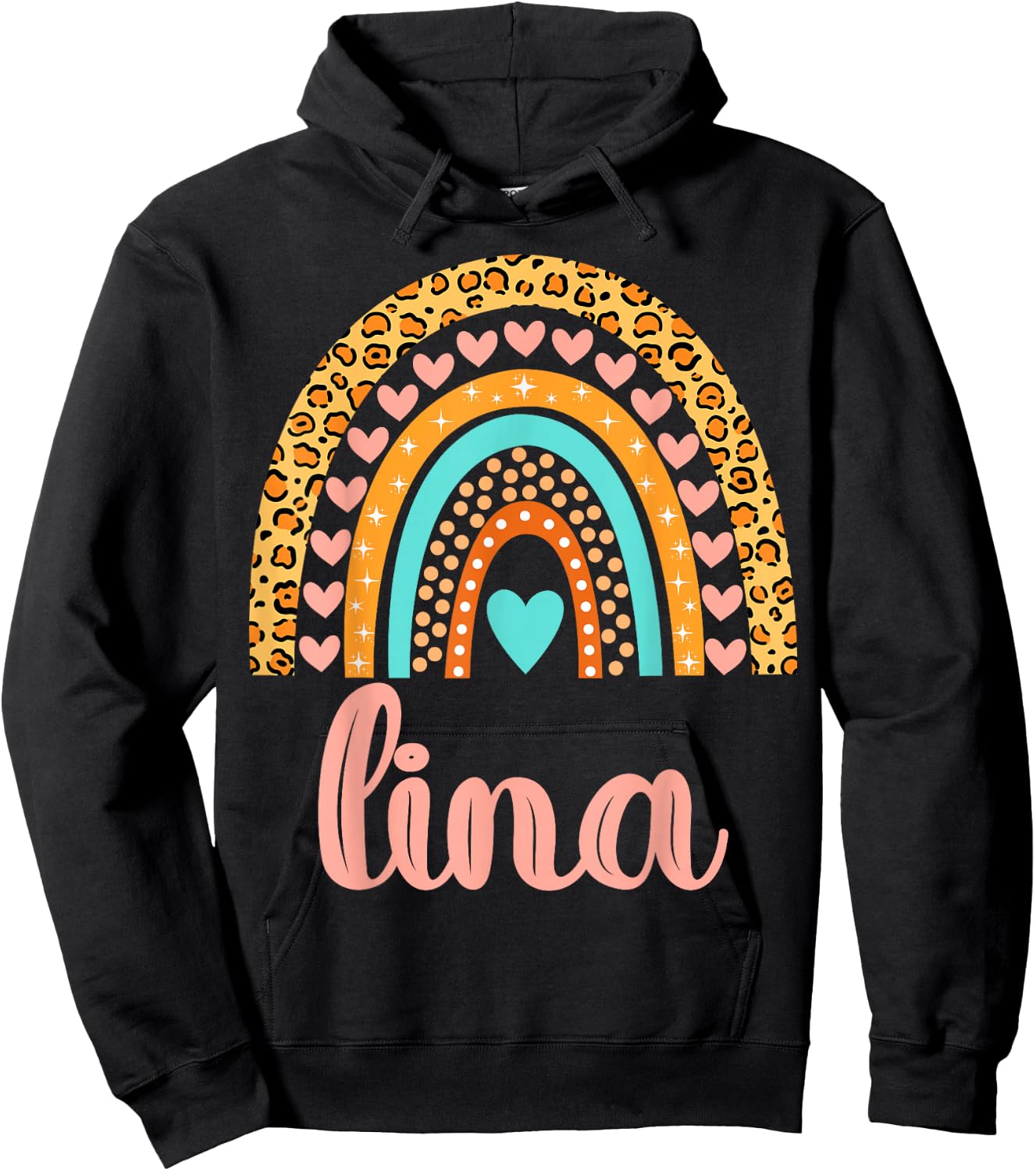 Lina Lina Name Birthday Shirt Gift Hoodie - Hoodie | Black