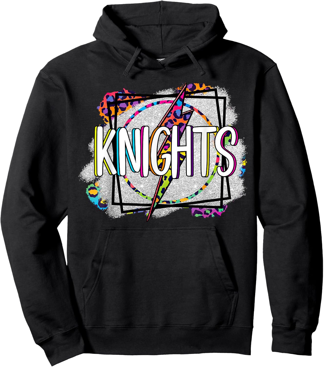 Knights School Sports Fan Team Spirit Women Kids Hoodie - Hoodie | Black