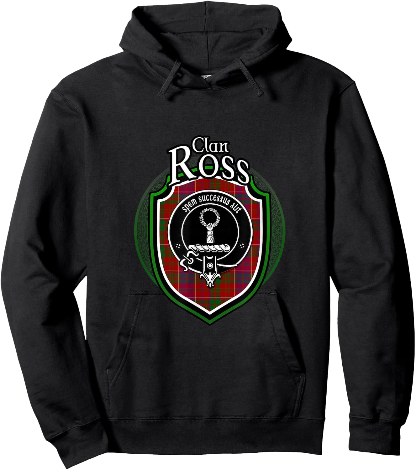 Ross Clan Crest | Scottish Clan Ross Family Crest Badge Hoodie - Hoodie | Black