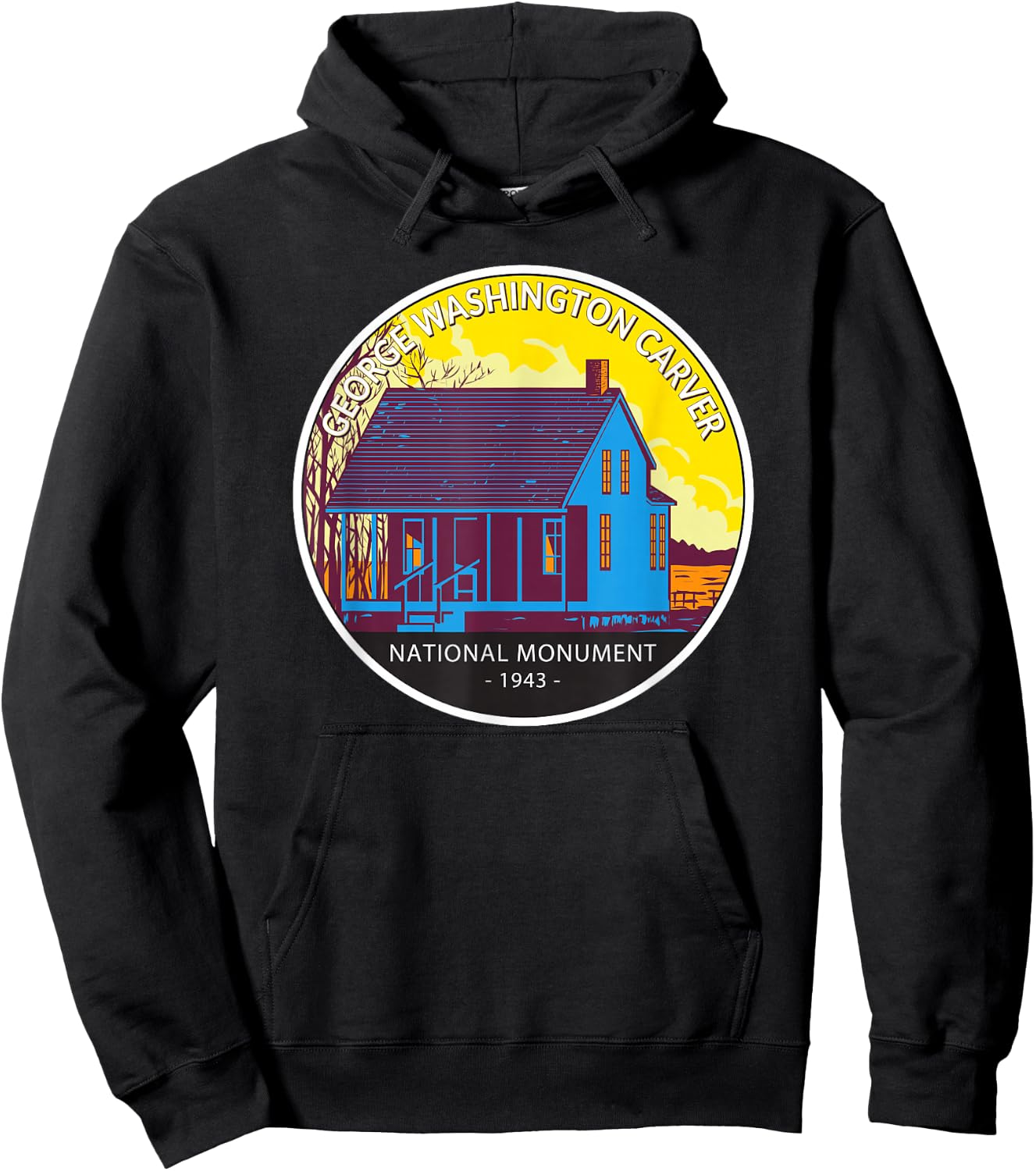 George Washington Carver National Monument Vintage Hoodie - Hoodie | Black