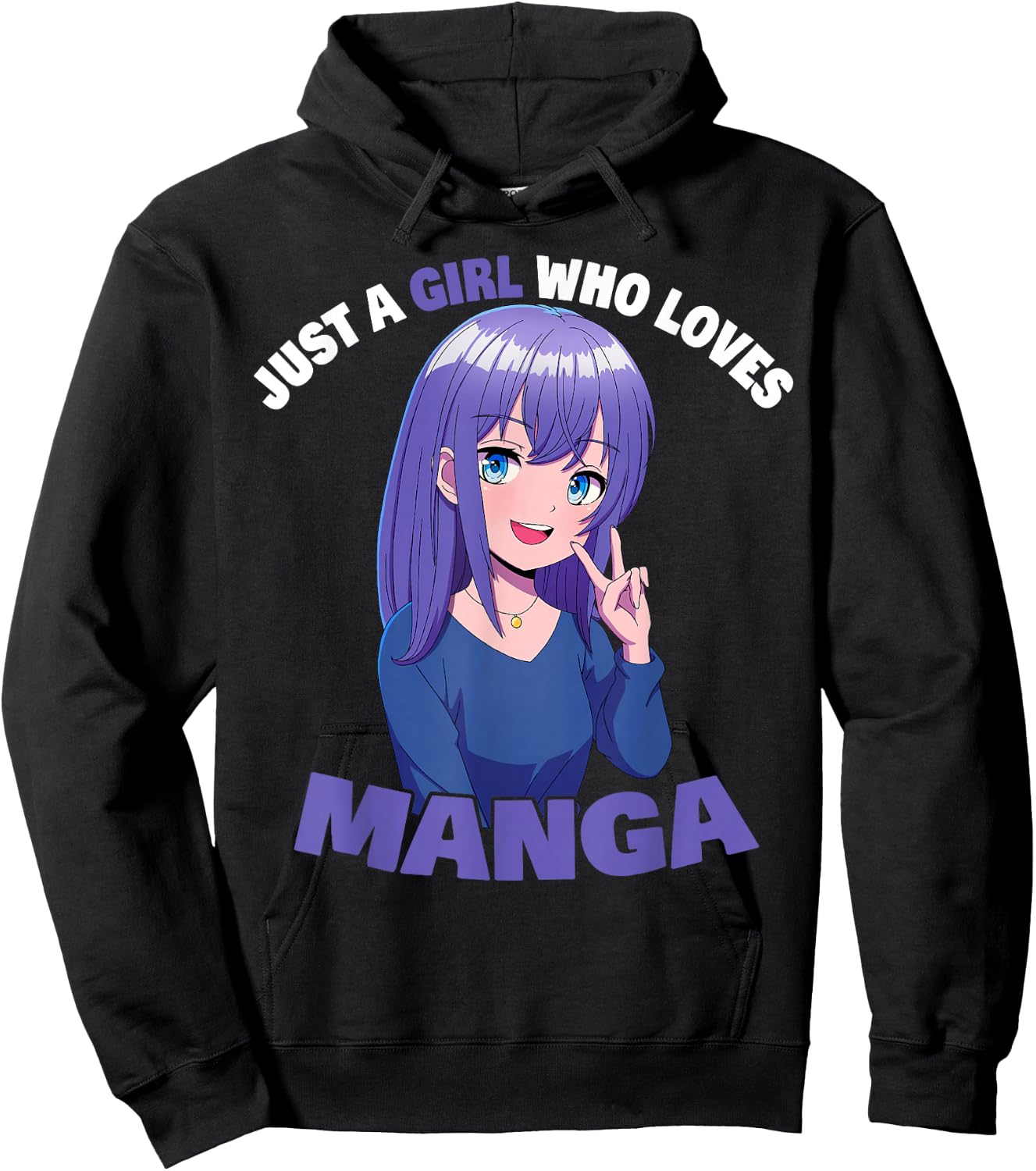 Just A Girl Who Loves Manga Hoodie - Hoodie | Black