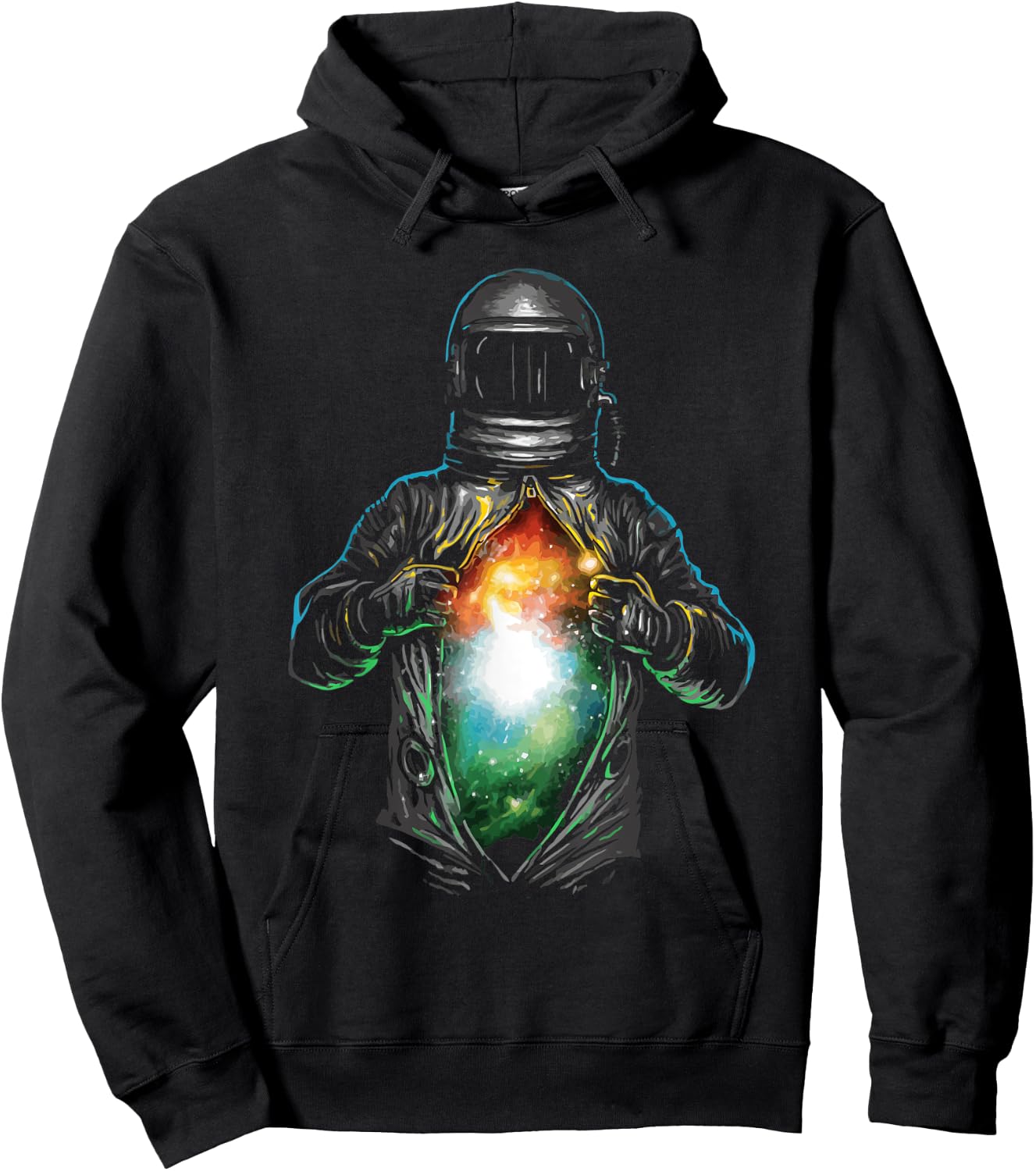 Solar Space System Planets Cosmic inside astronaut Hoodie - Hoodie | Black