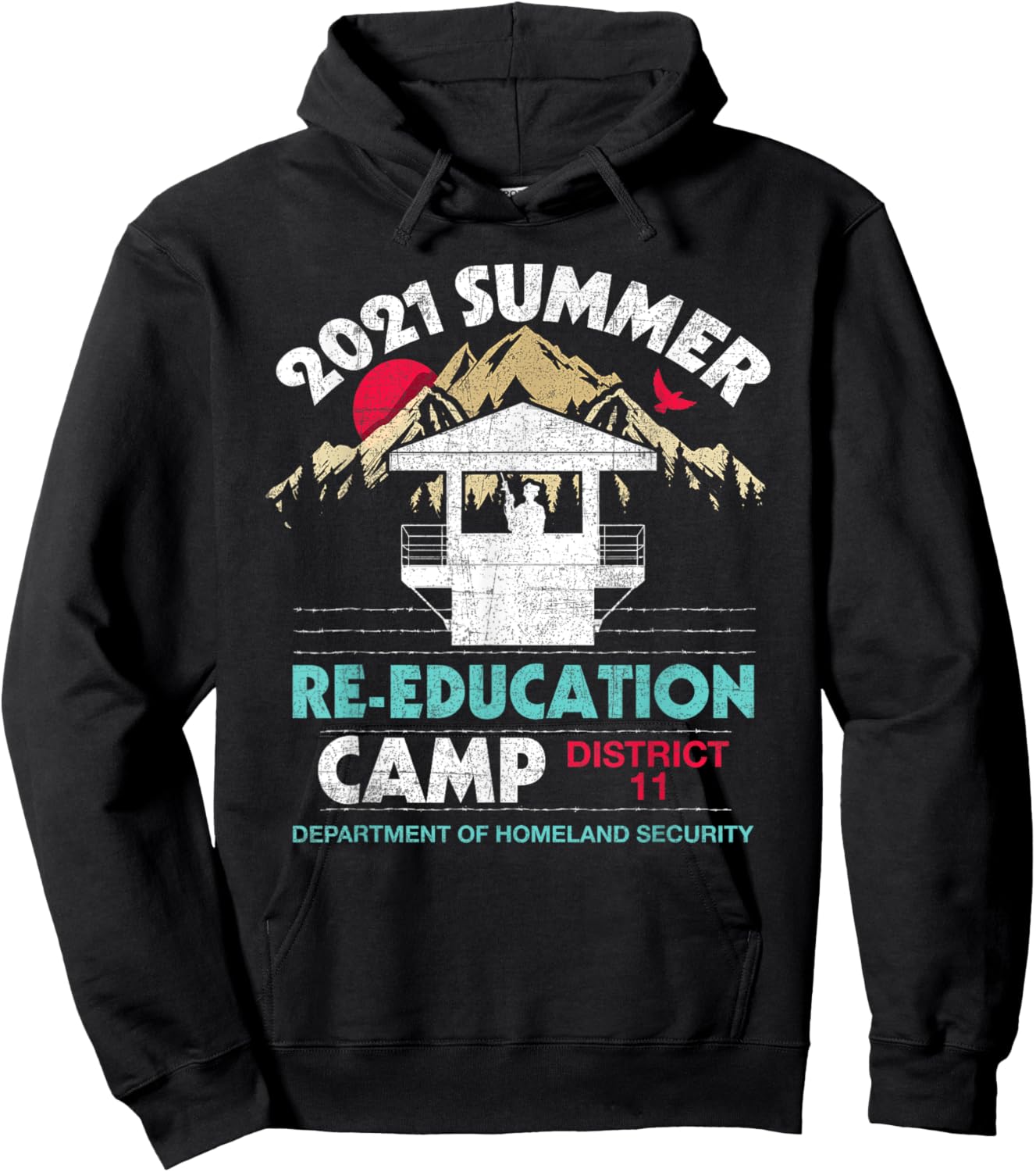 2021 Summer Re-Education Camp Department Homeland Security Hoodie - Hoodie | Black