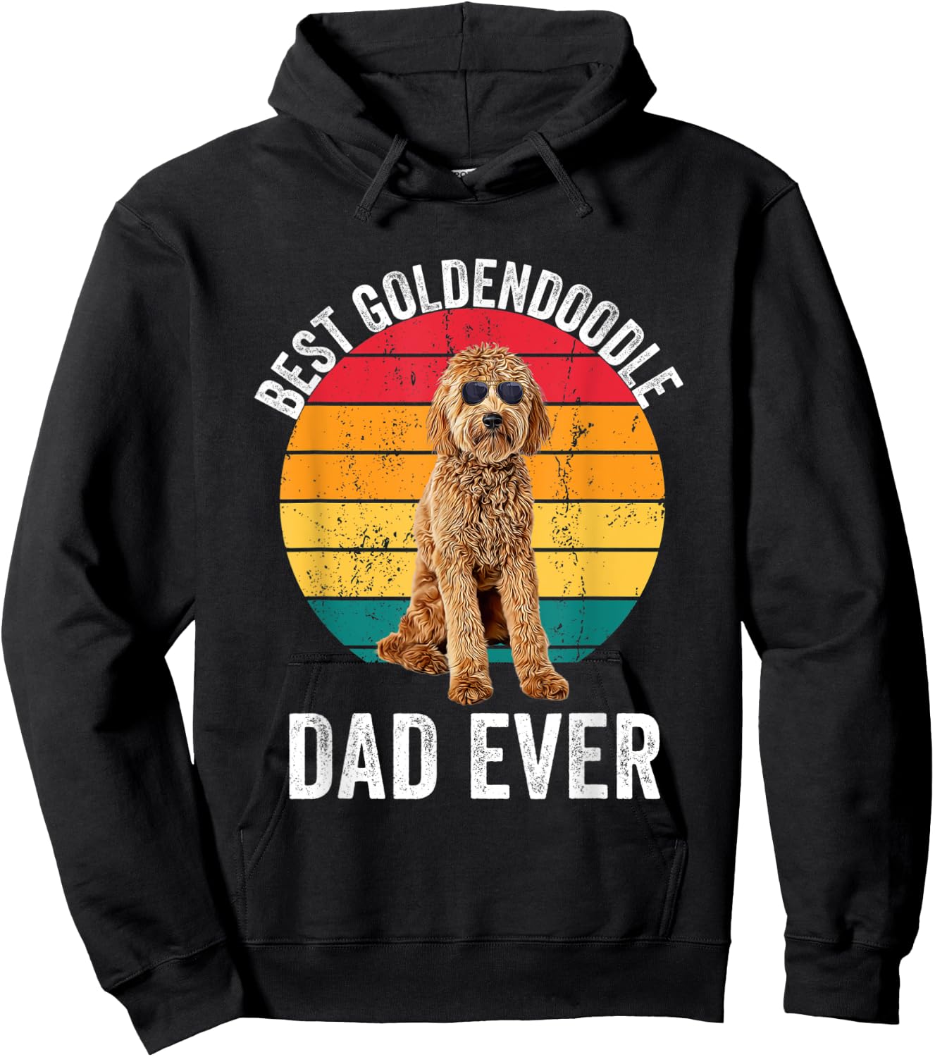 Goldendoodle Dad Lover Owner Vintage Doodle Dad Daddy Men Hoodie - Hoodie | Black