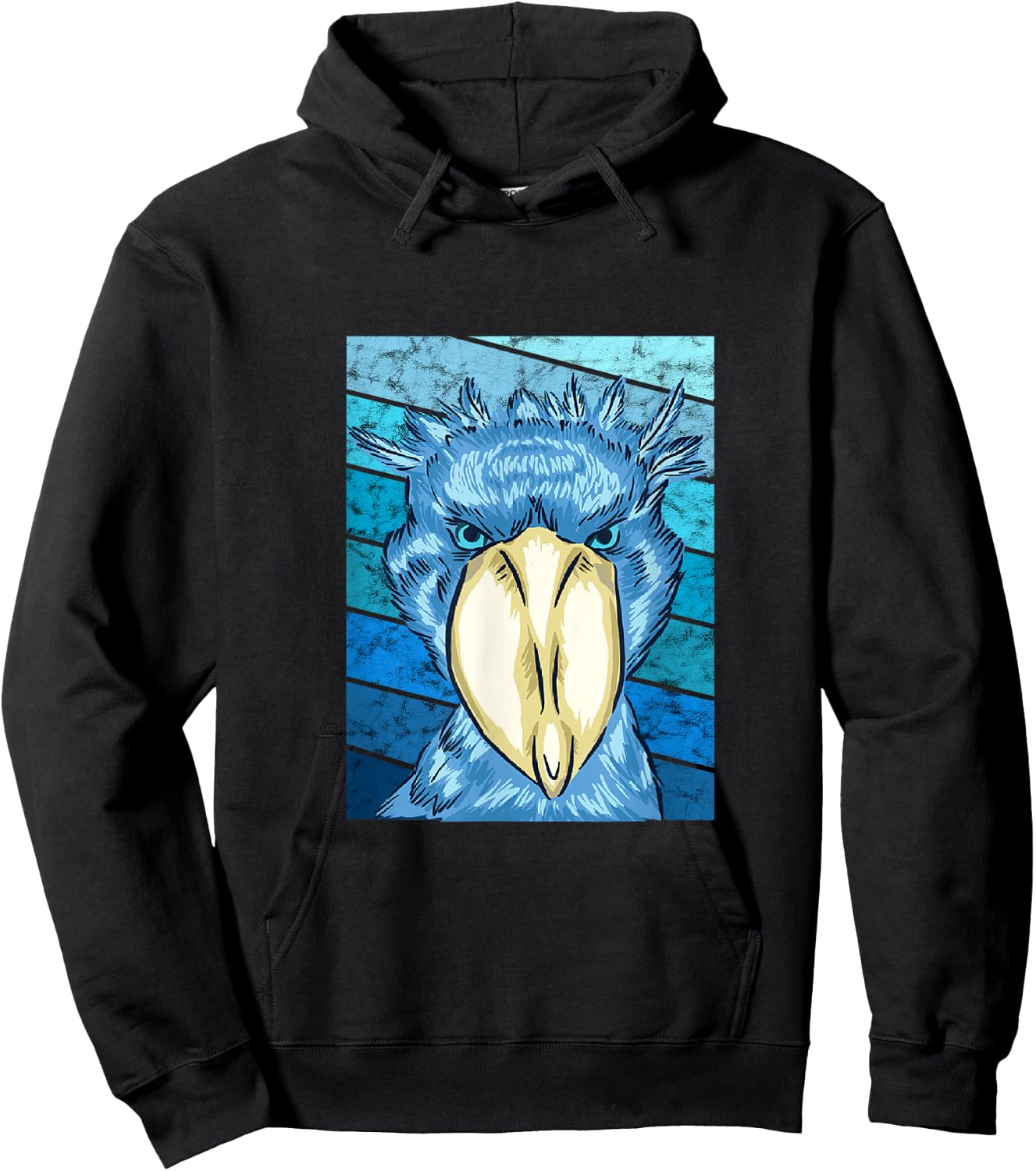 Shoebill Bird Vintage Retro Bird Lover African Stork Bird Hoodie - Hoodie | Black