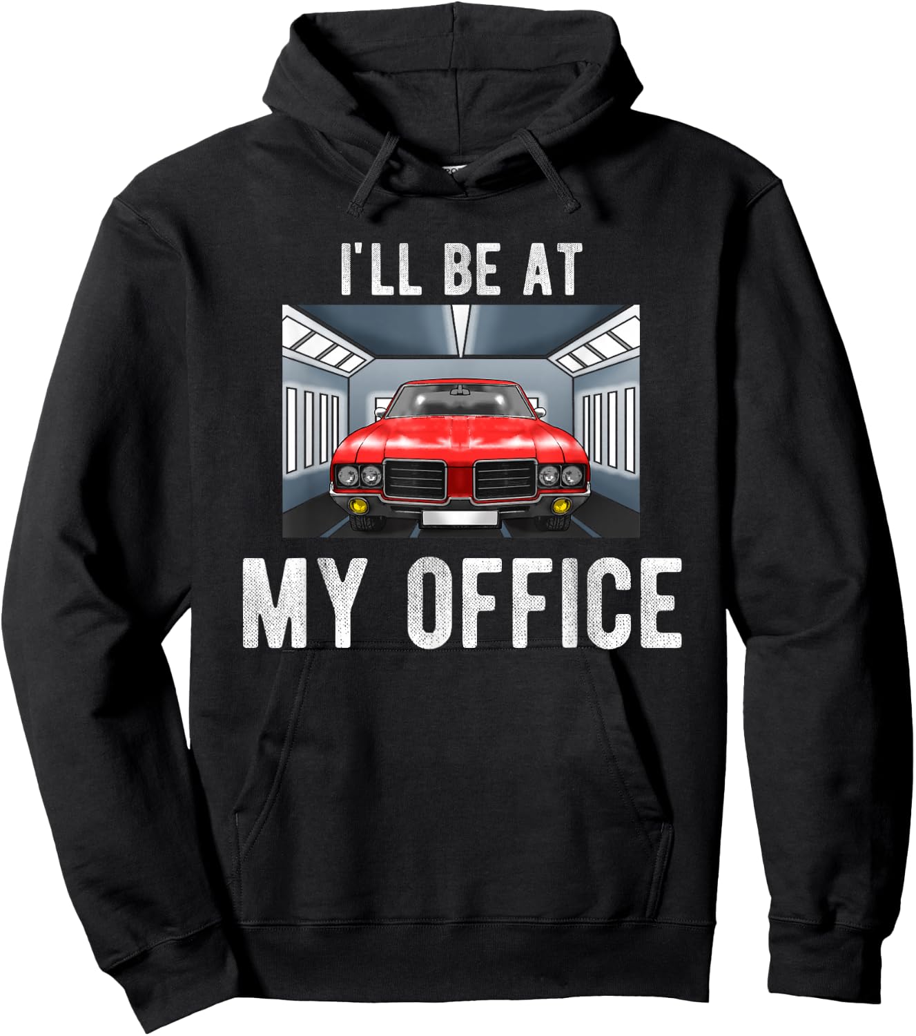 Car Spray Booth Auto Body Office for Automotive Painters Hoodie - Hoodie | Black