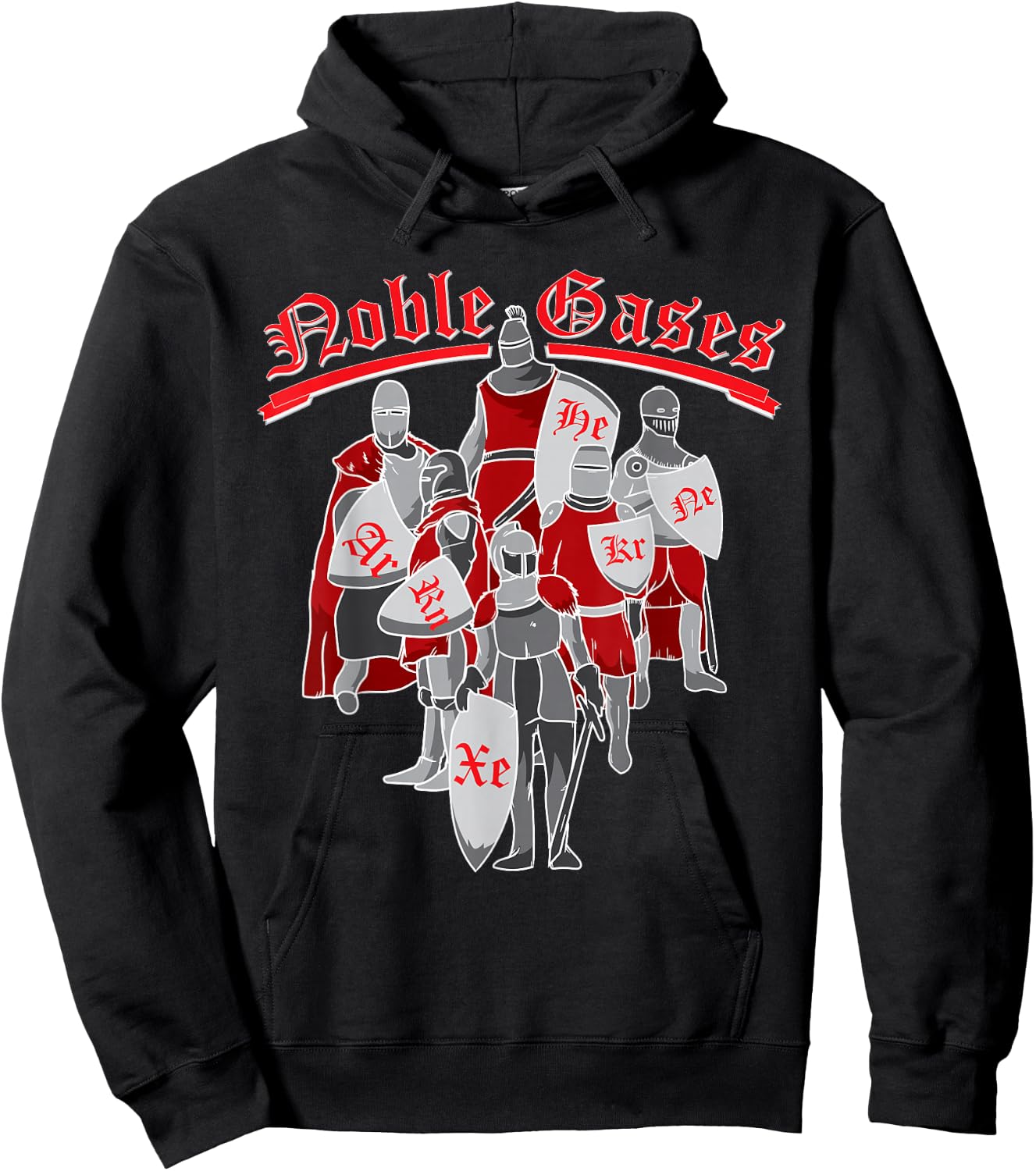 Funny Noble Gases Science Loving Men, Women, Girls and Boys Hoodie - Hoodie | Black