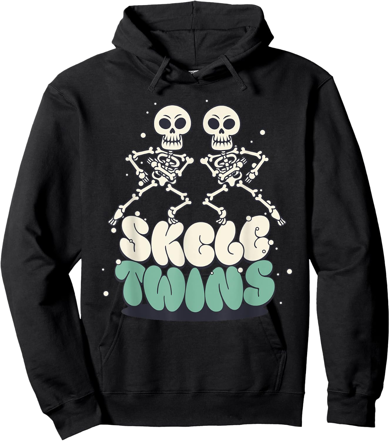 Halloween Matching Twins Skeletwins Funny Dancing Skeletons Hoodie - Hoodie | Black