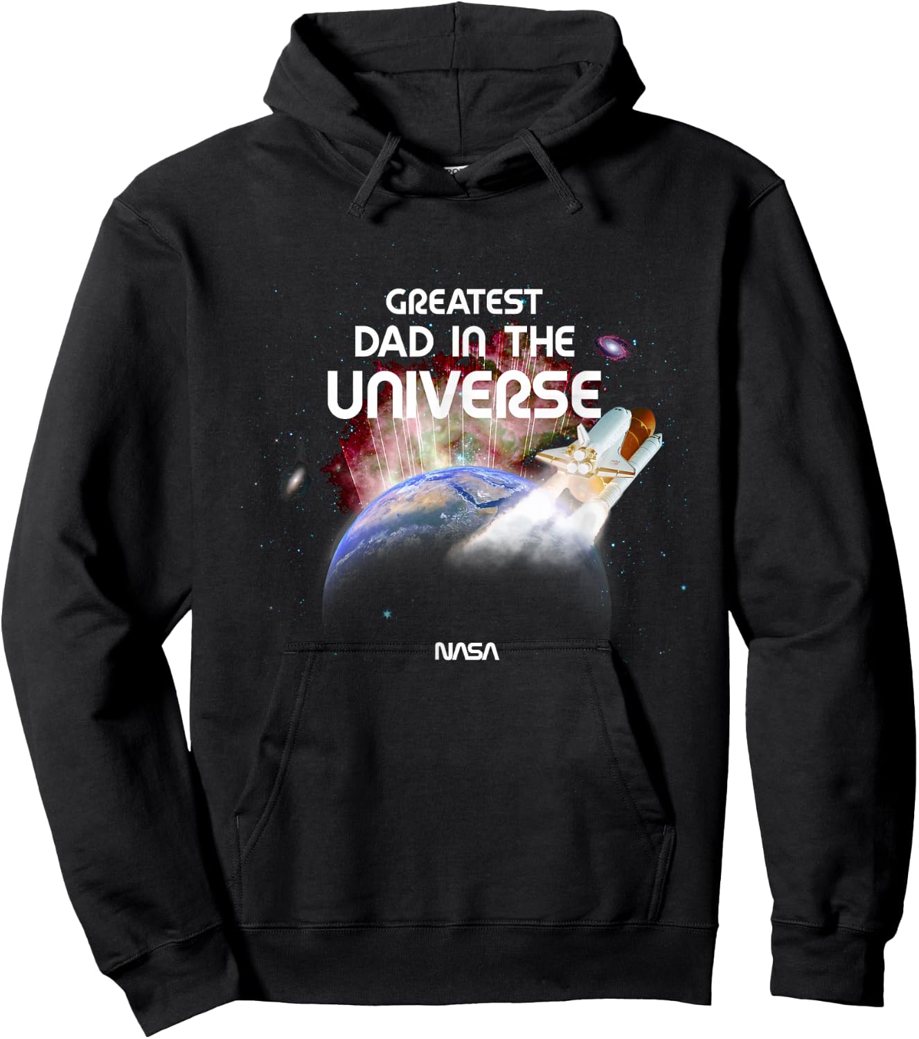 NASA Greatest Dad in The Universe Father's Day Space Science Hoodie - Hoodie | Black
