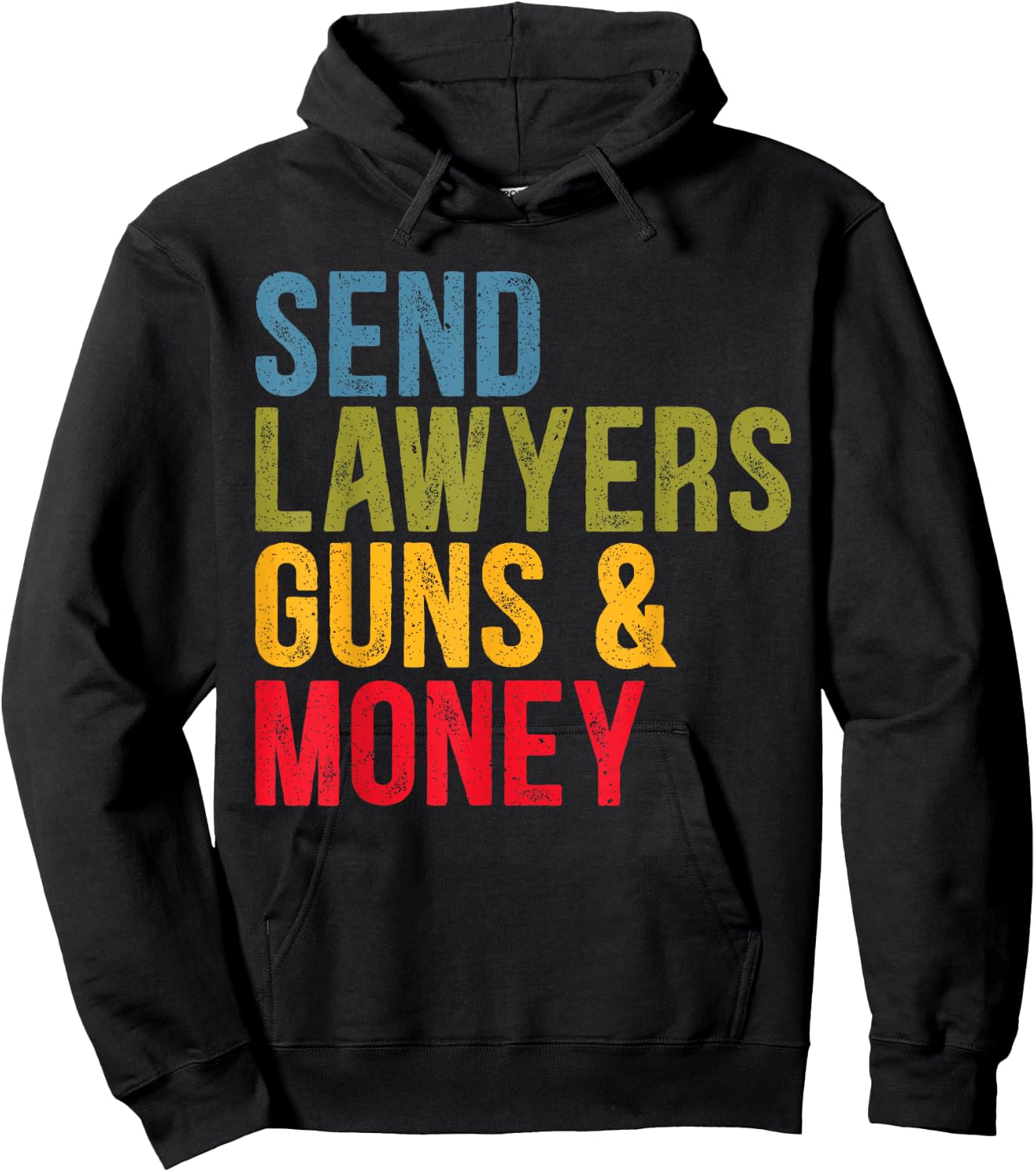 Gifts for Attorney & Lawyer Gifts Black Send Lawyers Guns And Money Hoodie - Hoodie | Black