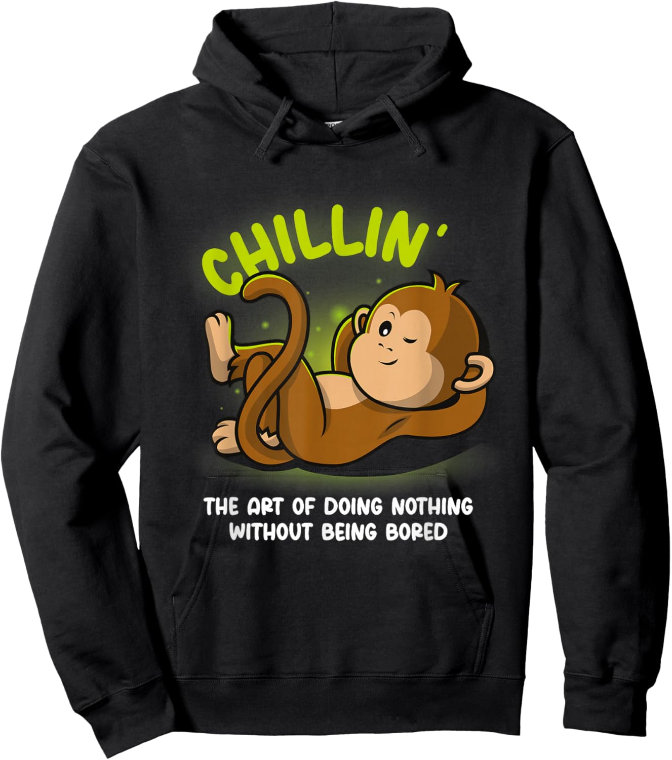 Monkey Lover Chilling Chimp Hoodie - Hoodie | Black