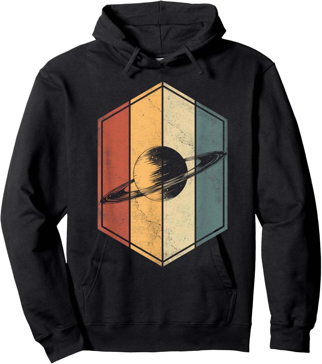 Science Astronomy Gifts Vintage Planet Saturn Solar System Hoodie - Hoodie | Black