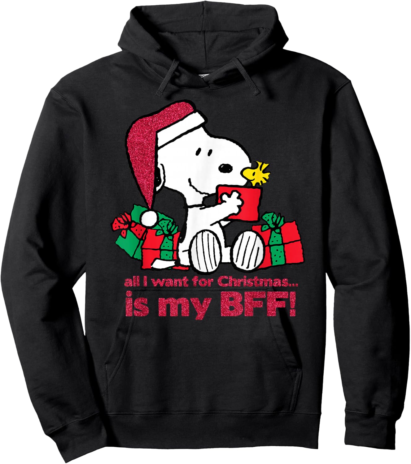 Peanuts Snoopy Gifts BFF Christmas Hoodie - Hoodie | Black