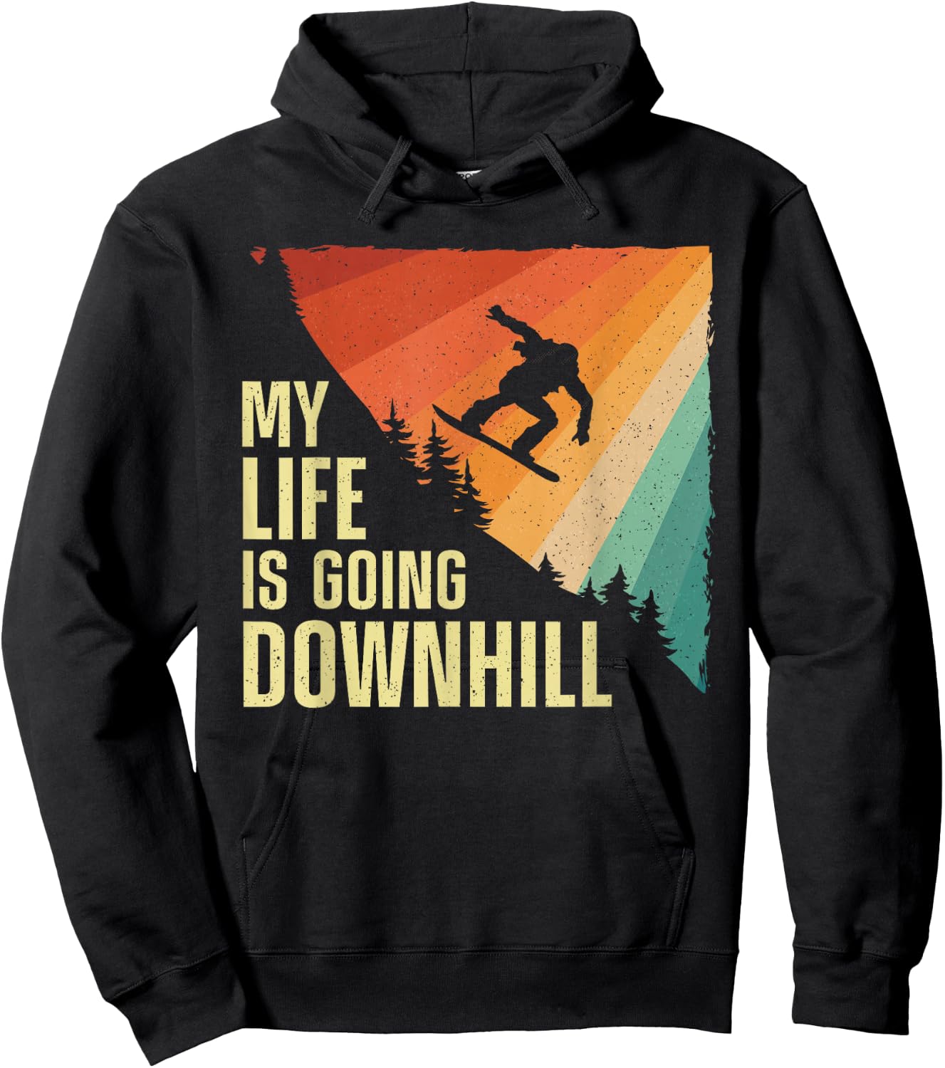 Cool Snowboarding Art Women Snowboard Snowboarder Hoodie - Hoodie | Black