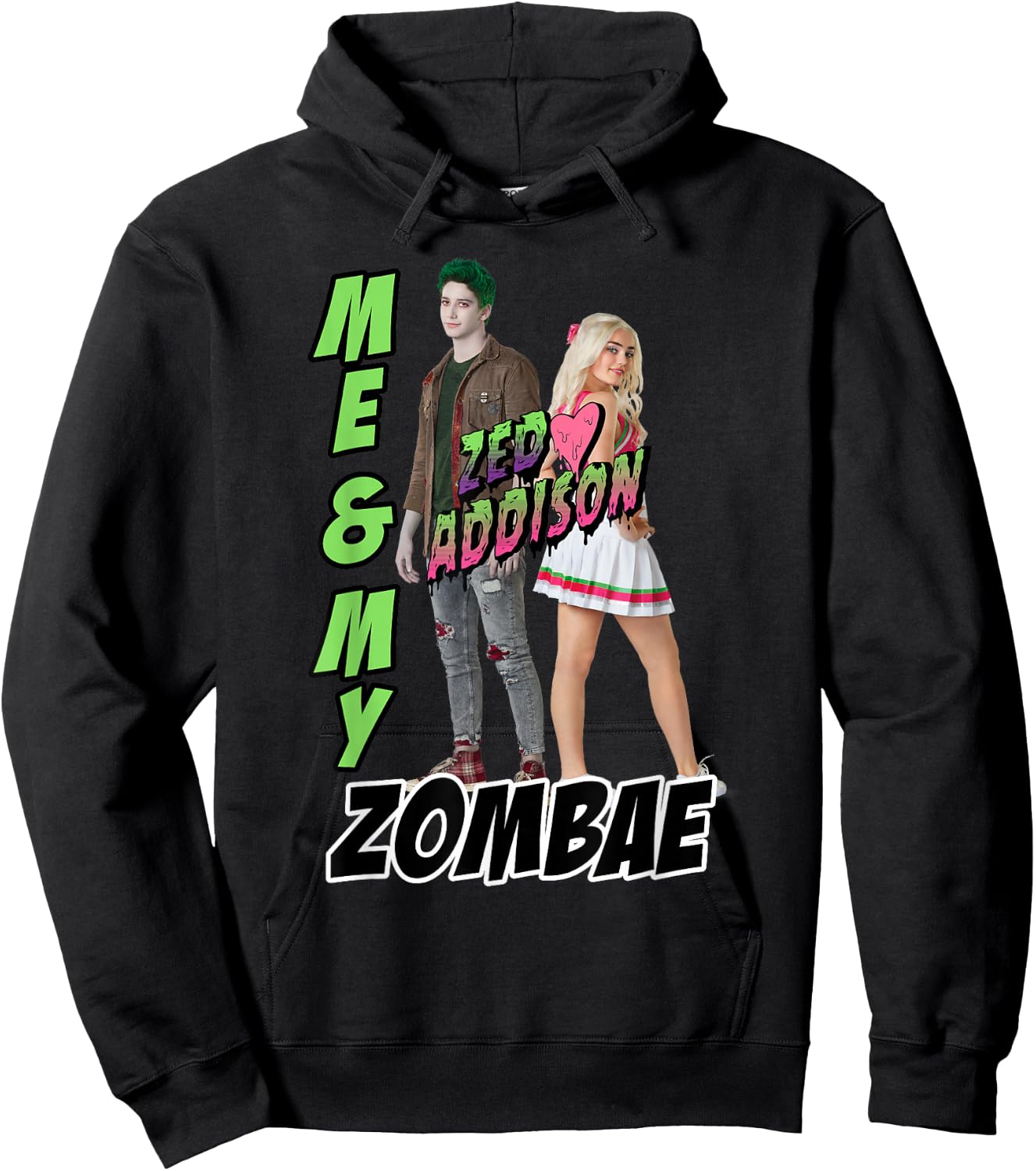 Disney Zombies Zed & Addison Me & My Zombae Hoodie - Hoodie | Black
