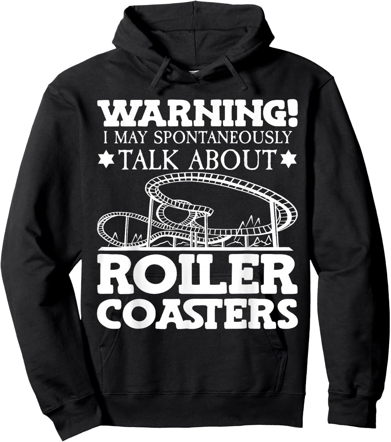 Funny Roller Coaster Hoodie - Hoodie | Black