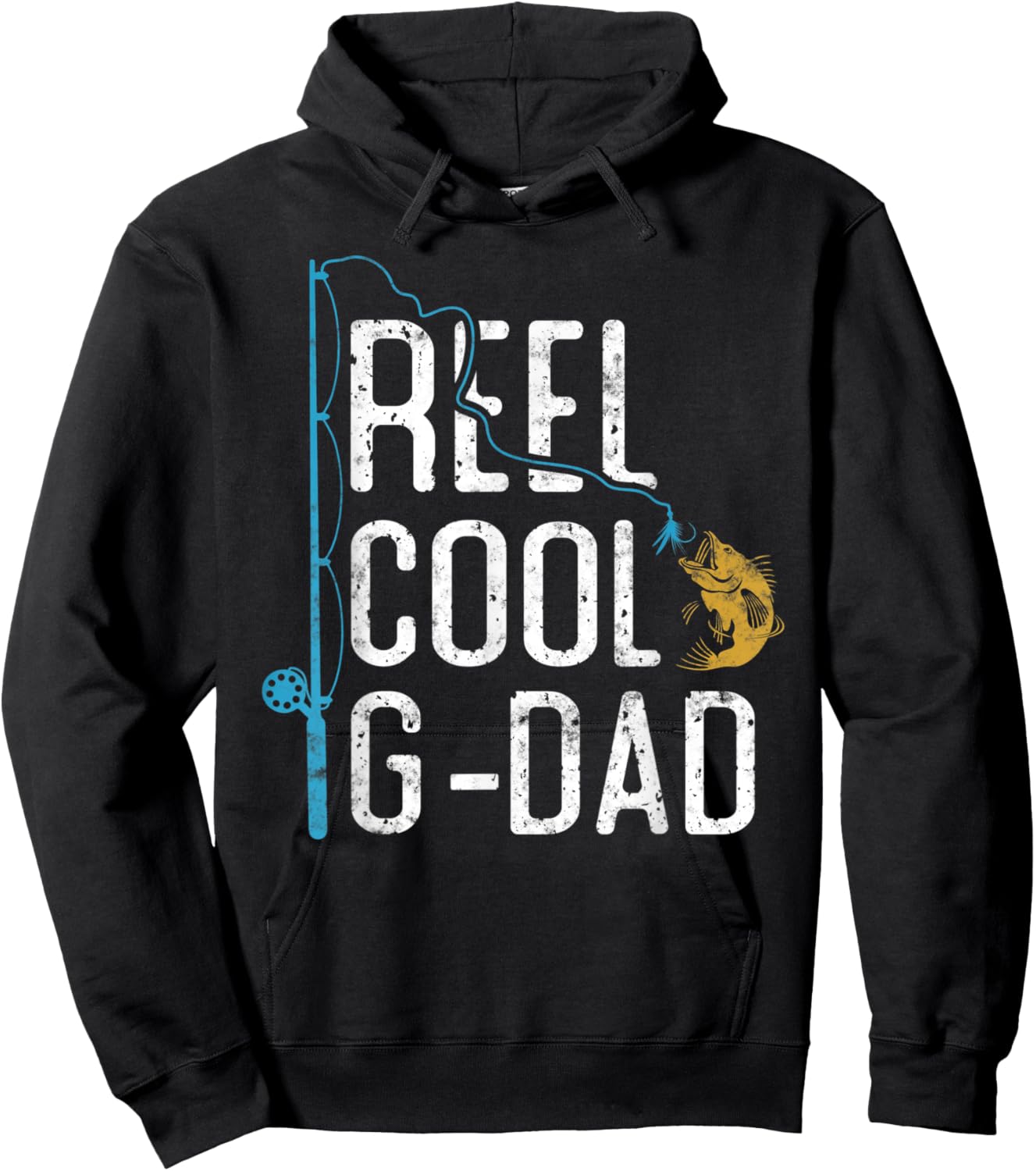 Fishing Reel Cool G-Dad Father’s Day Gift Fisherman G-Dad Hoodie - Hoodie | Black
