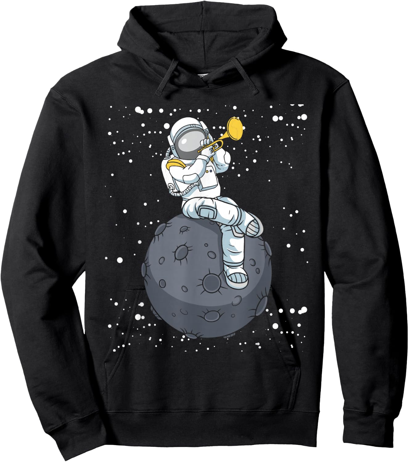 Astronaut Trumpet Player - Trumpeter Marching Band Hoodie - Hoodie | Black